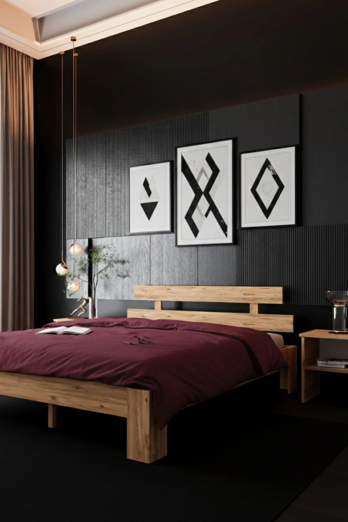 Lotus Çift Kişilik MDF Modern Karyola ve İki Adet Komodin Seti Fiyatı, Yorumları ve Özellikleri