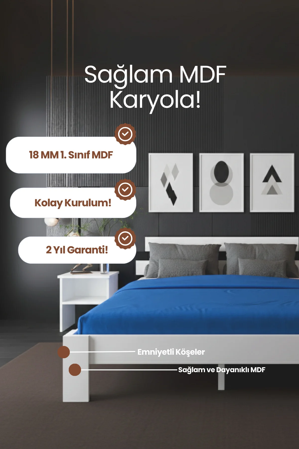 Lotus Çift Kişilik Modern Karyola - 1. Sınıf Modern Tasarım 18 mm MDF Kademeli Başlık Sağlam Karyola Lotus Çift Kişilik Modern Karyola - 1. Sınıf Modern Tasarım 18 mm MDF Kademeli Başlık Sağlam Karyola Fiyatı, Yorumları ve Özellikleri