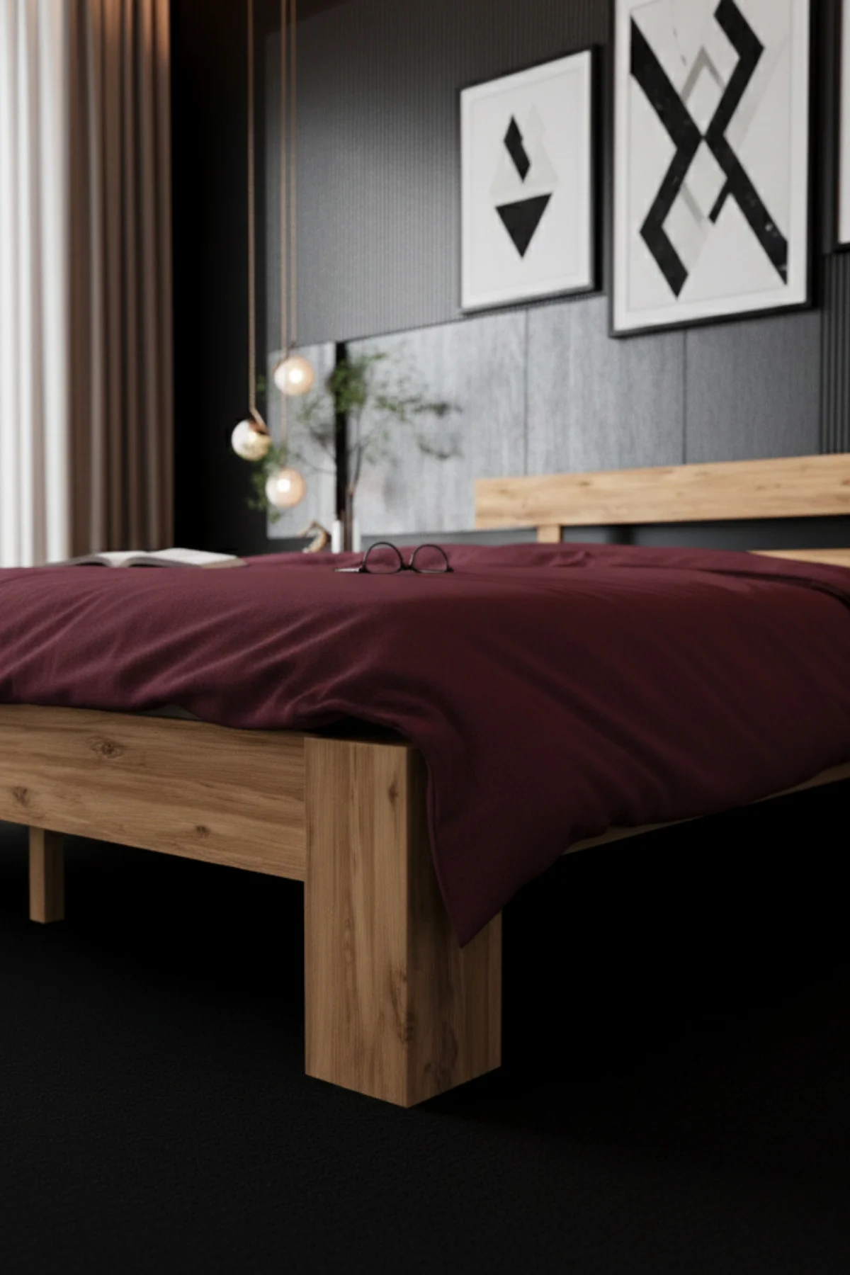 Lotus Çift Kişilik MDF Modern Karyola ve İki Adet Komodin Seti Fiyatı, Yorumları ve Özellikleri