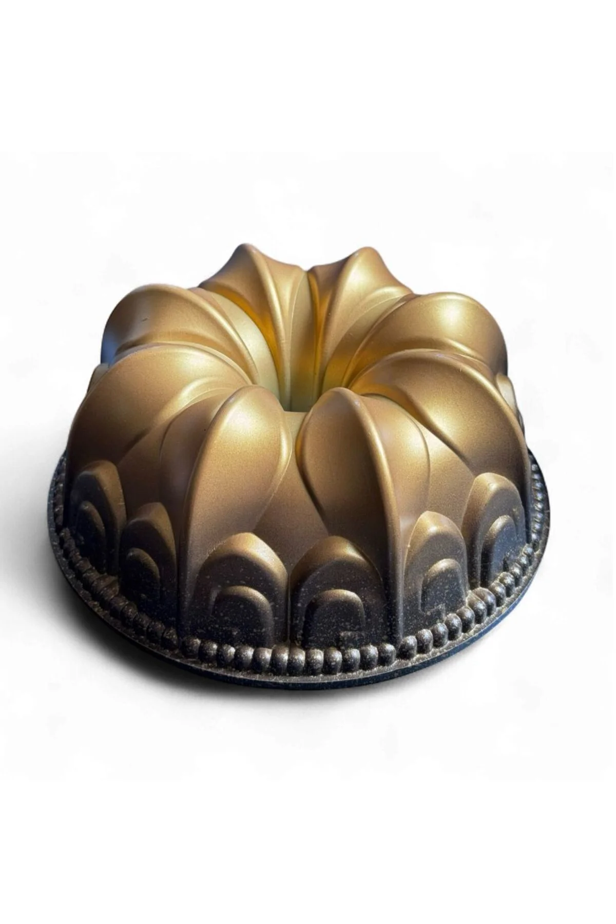 Lotus Desenli Döküm Kek Kalıbı – 23,5 cm x 10 cm | Yapışmaz Yüzeyli