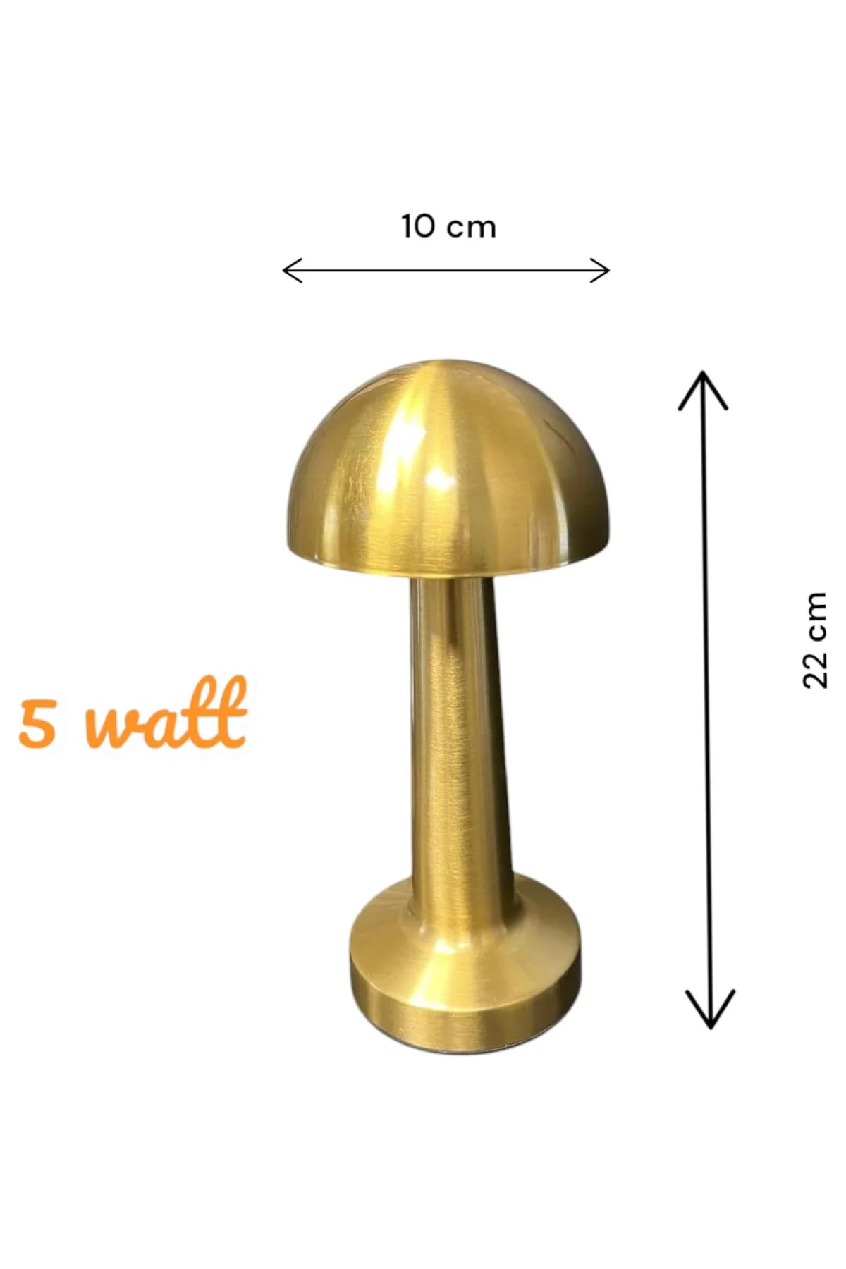 Lotus Gold Şarjlı Dokunmatik Masa Lambası - LED Işıklı, 3 Renk Seçeneği, Taşınabilir ve U