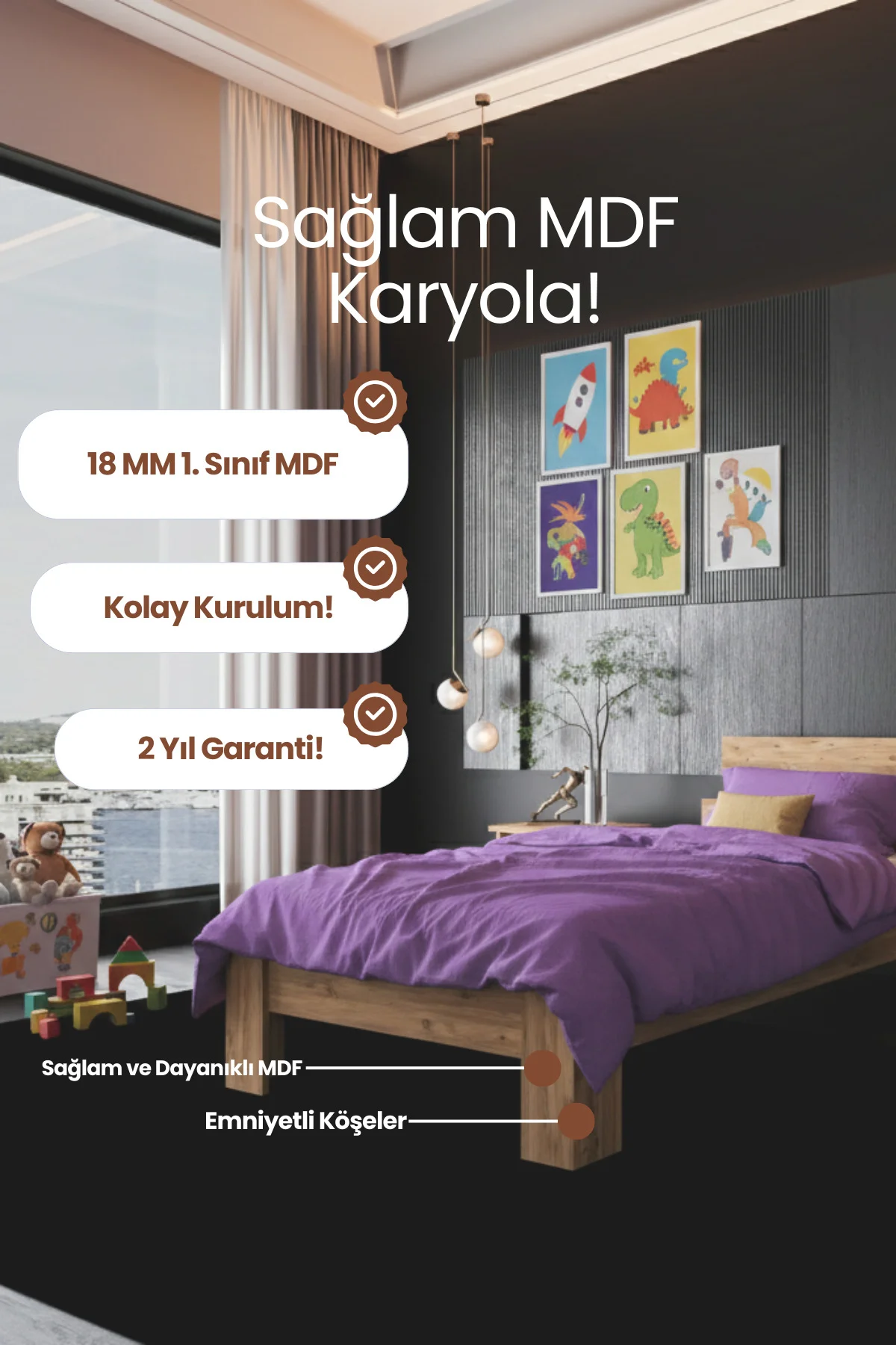 Lotus MDF Tek Kişilik Modern Karyola - 1. Sınıf 18 mm MDF Kademeli Başlık Sağlam Karyola Lotus MDF Tek Kişilik Modern Karyola - 1. Sınıf 18 mm MDF Kademeli Başlık Sağlam Karyola Fiyatı, Yorumları ve Özellikleri