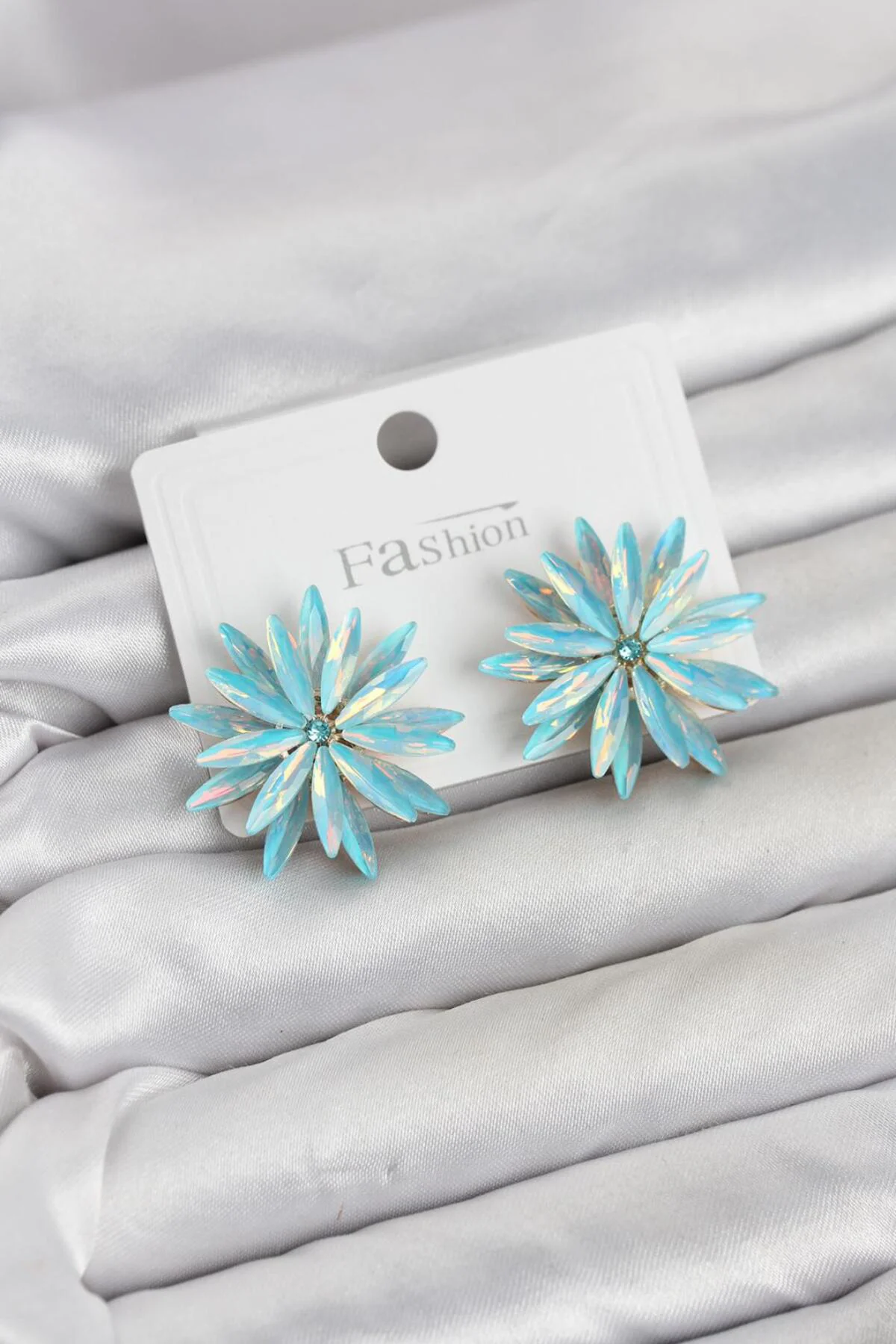 Lotus Model Kristal Taşlı Kadın Küpe