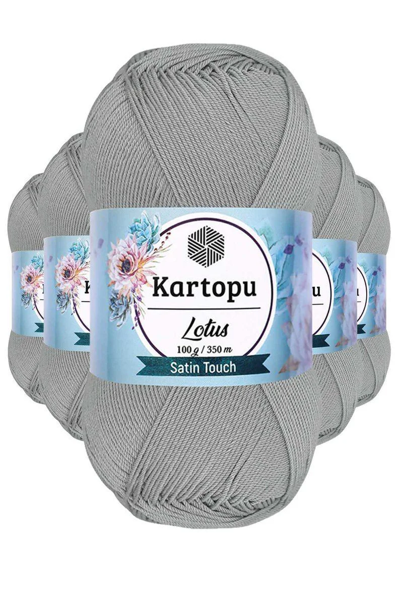 Lotus Örgü İpi 5'li Set - Açık Gri K941, 350m, %100 Anti-Pilling Mikrofiber Akrilik Lotus Örgü İpi 5'li Set - Açık Gri K941, 350m, %100 Anti-Pilling Mikrofiber Akrilik
