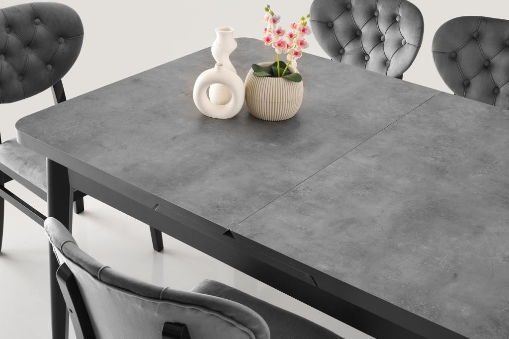 Lotus Papatya Açılır Yemek Masa 6 Sandalye Takımı Lotus Papatya Açılır Yemek Masa 6 Sandalye Takımı