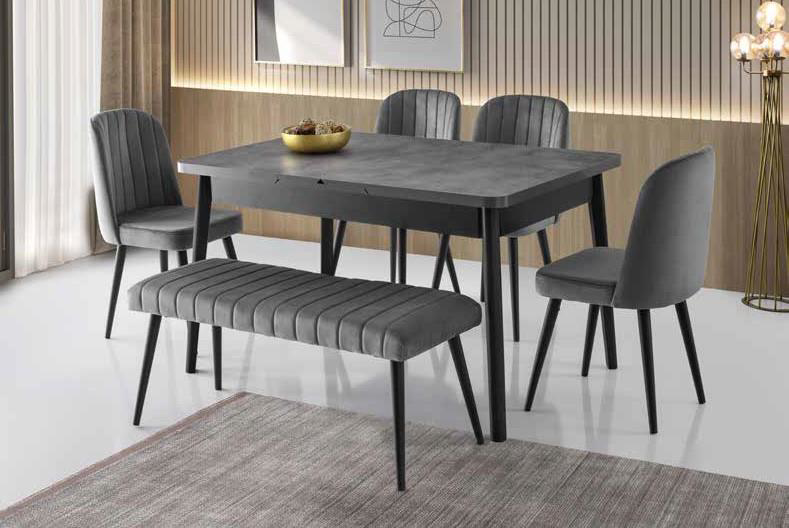 Sivas Gözde Mobilya Lotus Polo High Gloss Yemek Masa Sandalye Banklı Takım Sivas Gözde Mobilya Lotus Polo High Gloss Yemek Masa Sandalye Banklı Takım