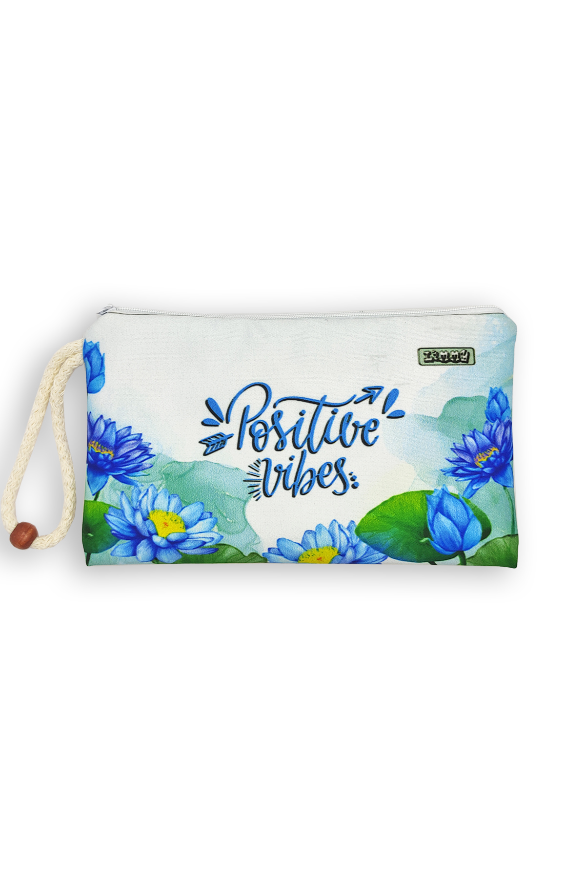 Lotus Positive Desenli Kalem Kutusu Yıkanabilir Bez Kalemlik