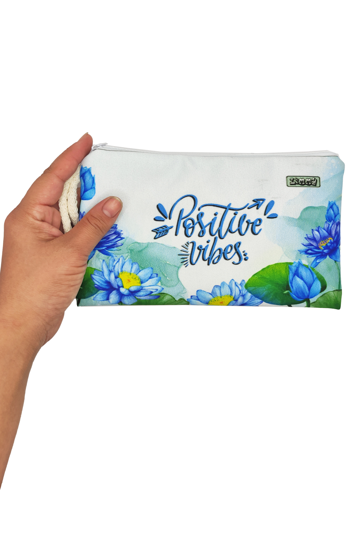 Lotus Positive Desenli Kalem Kutusu Yıkanabilir Bez Kalemlik