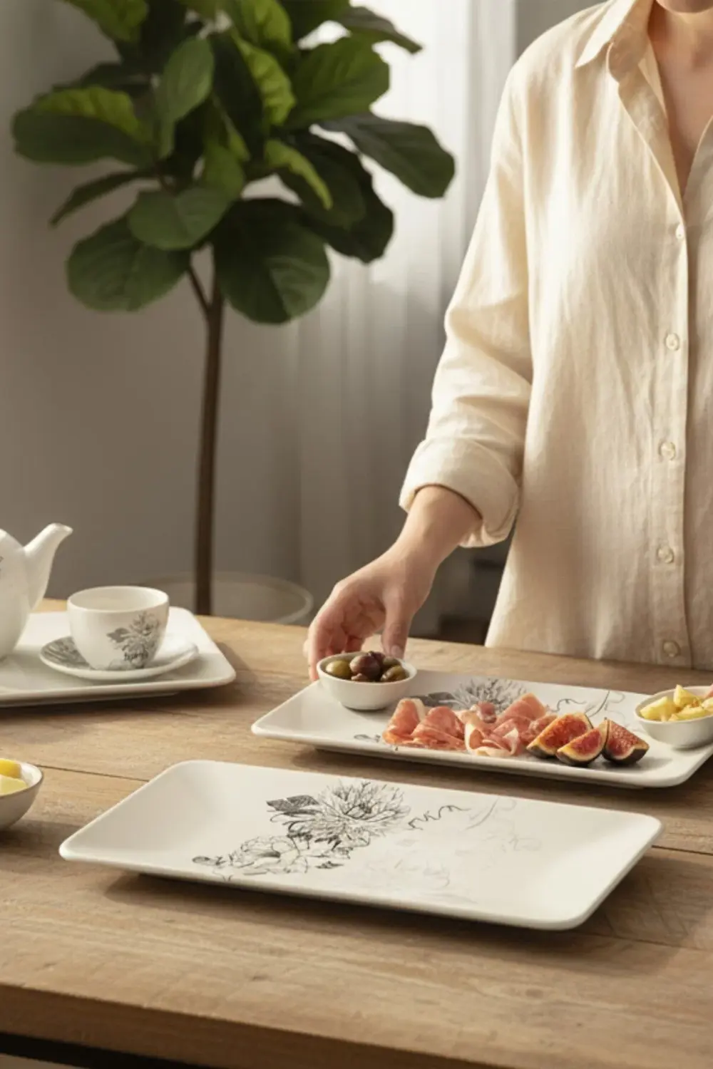 Keramika Lotus Siera Kayık Tabak 33*17 Cm 2 Adet