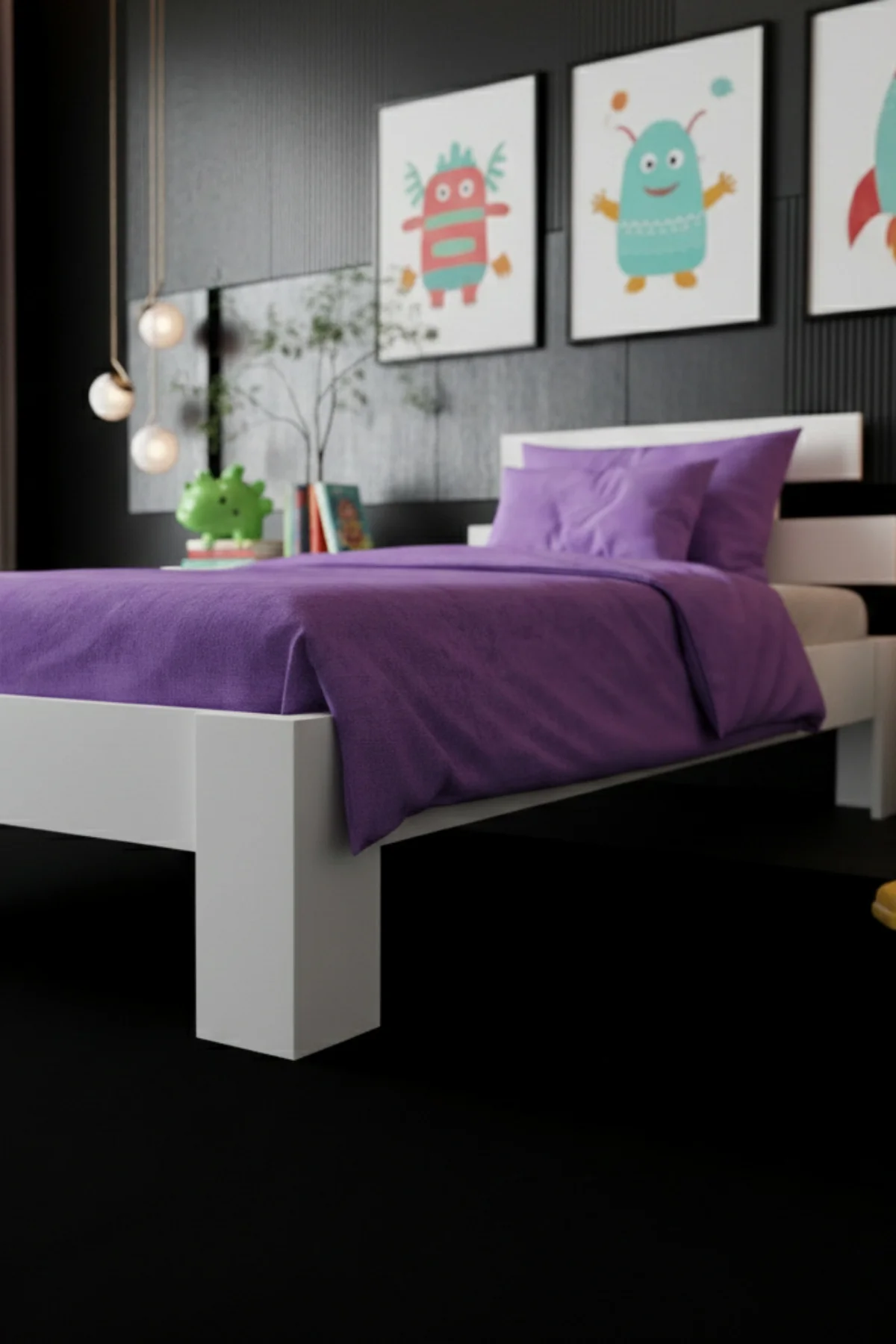 Lotus Tek Kişilik Modern Karyola ve İkili Komodin Seti - 1. Sınıf 18 Mm MDF Karyola ve Komodin Set Fiyatı, Yorumları ve Özellikleri