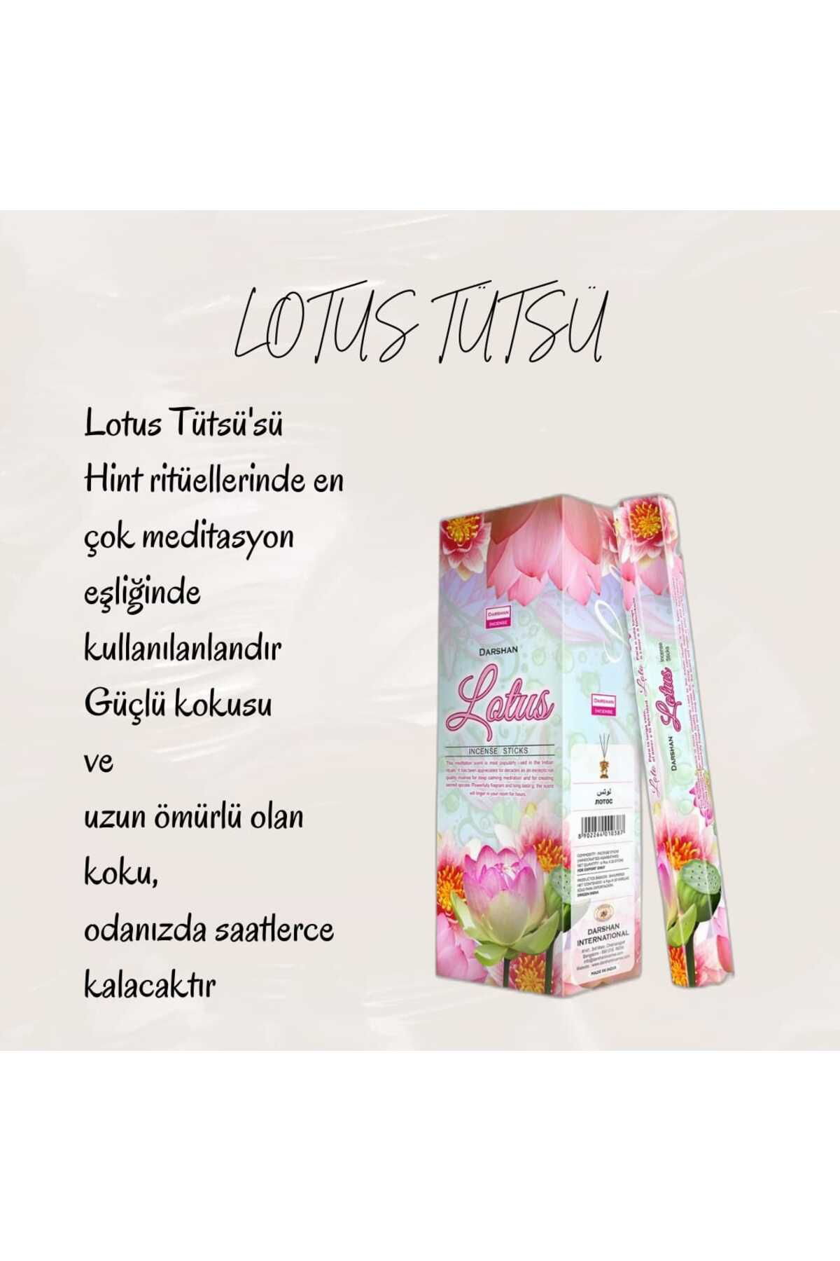 Darshan Lotus Tütsü İçsel Yolculuk Tütsüsü 20 Çubuk