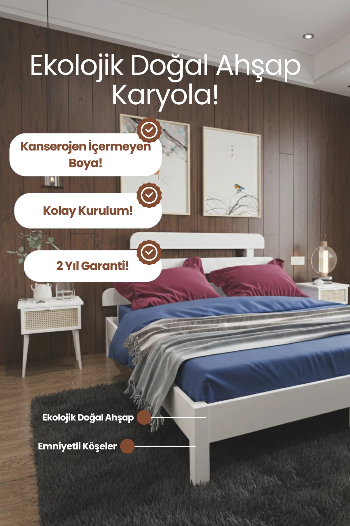 Lotus X Modern Ahşap Karyola - Bohem Tasarım 3'lü Kademeli Başlık Masif Ahşap Karyola Lotus X Modern Ahşap Karyola - Bohem Tasarım 3'lü Kademeli Başlık Masif Ahşap Karyola Fiyatı, Yorumları ve Özellikleri