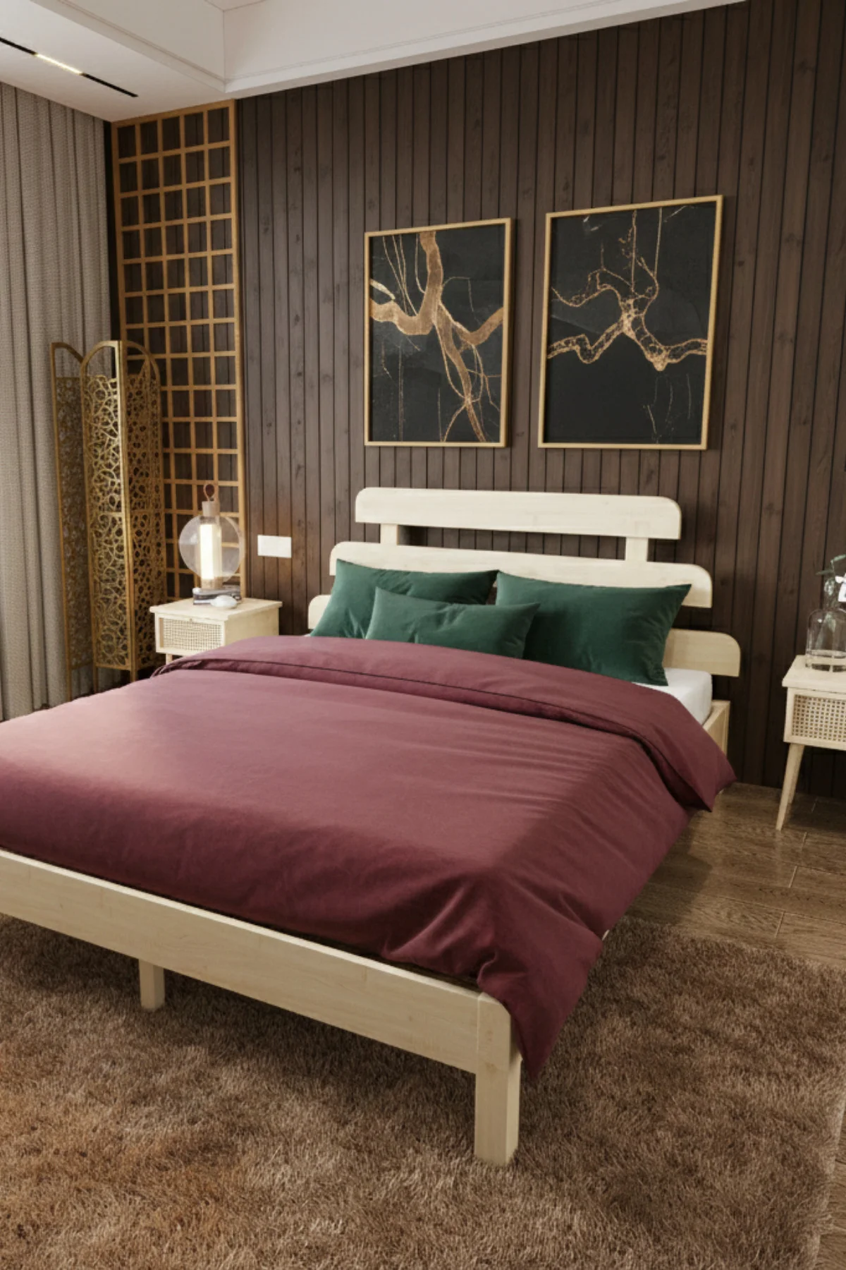 Lotus X Modern Ahşap Karyola - Bohem Tasarım 3'lü Kademeli Başlık Masif Ahşap Karyola Lotus X Modern Ahşap Karyola - Bohem Tasarım 3'lü Kademeli Başlık Masif Ahşap Karyola Fiyatı, Yorumları ve Özellikleri