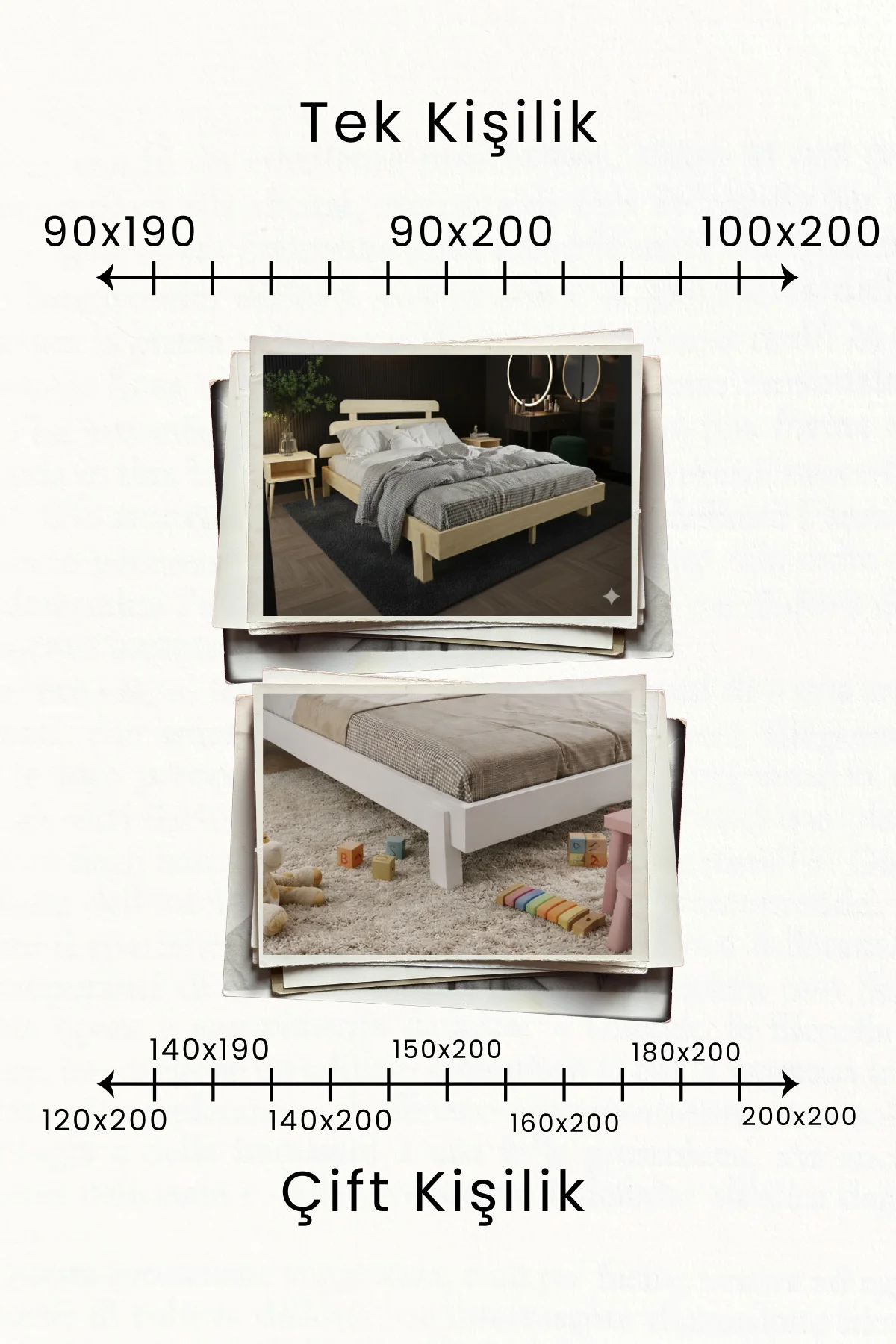 Lotus X New Modern Ahşap Karyola - Özel 3'lü Kademeli Başlık Bohem Tasarım Masif Ahşap Karyola Fiyatı, Yorumları ve Özellikleri