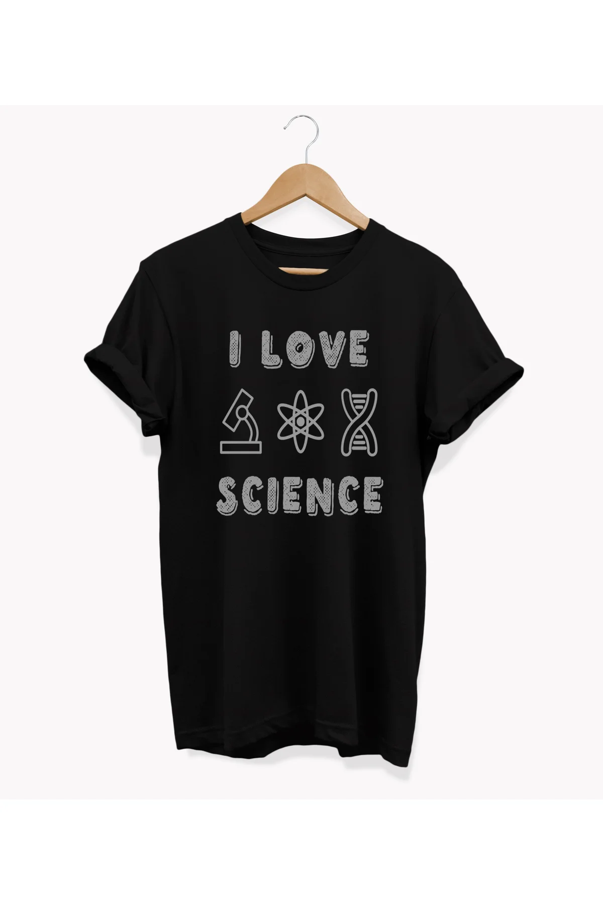 , Love Baskılı, %100 Pamuk, Bisiklet Yaka, Oversize T-shirt, Büyü