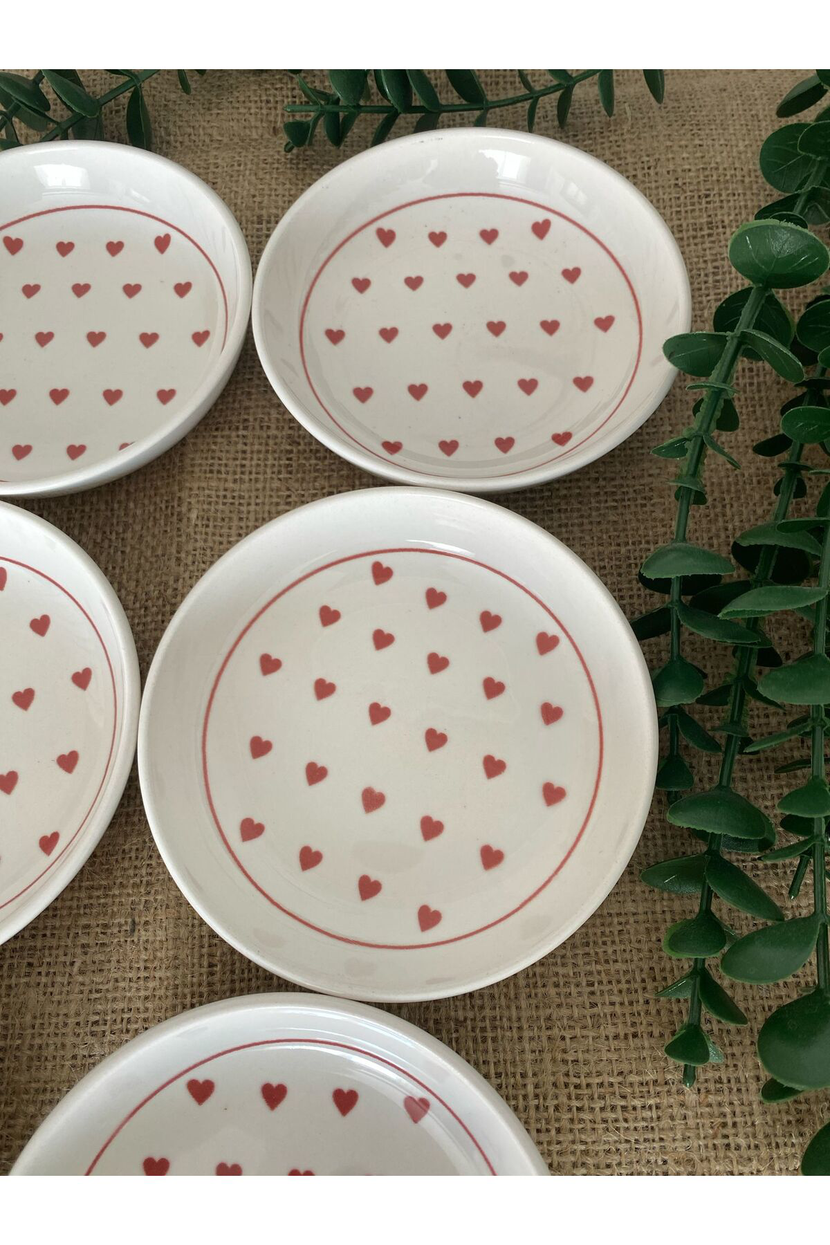 Love Kırmızı Kalp 6 Adet Çerezlik Reçellik