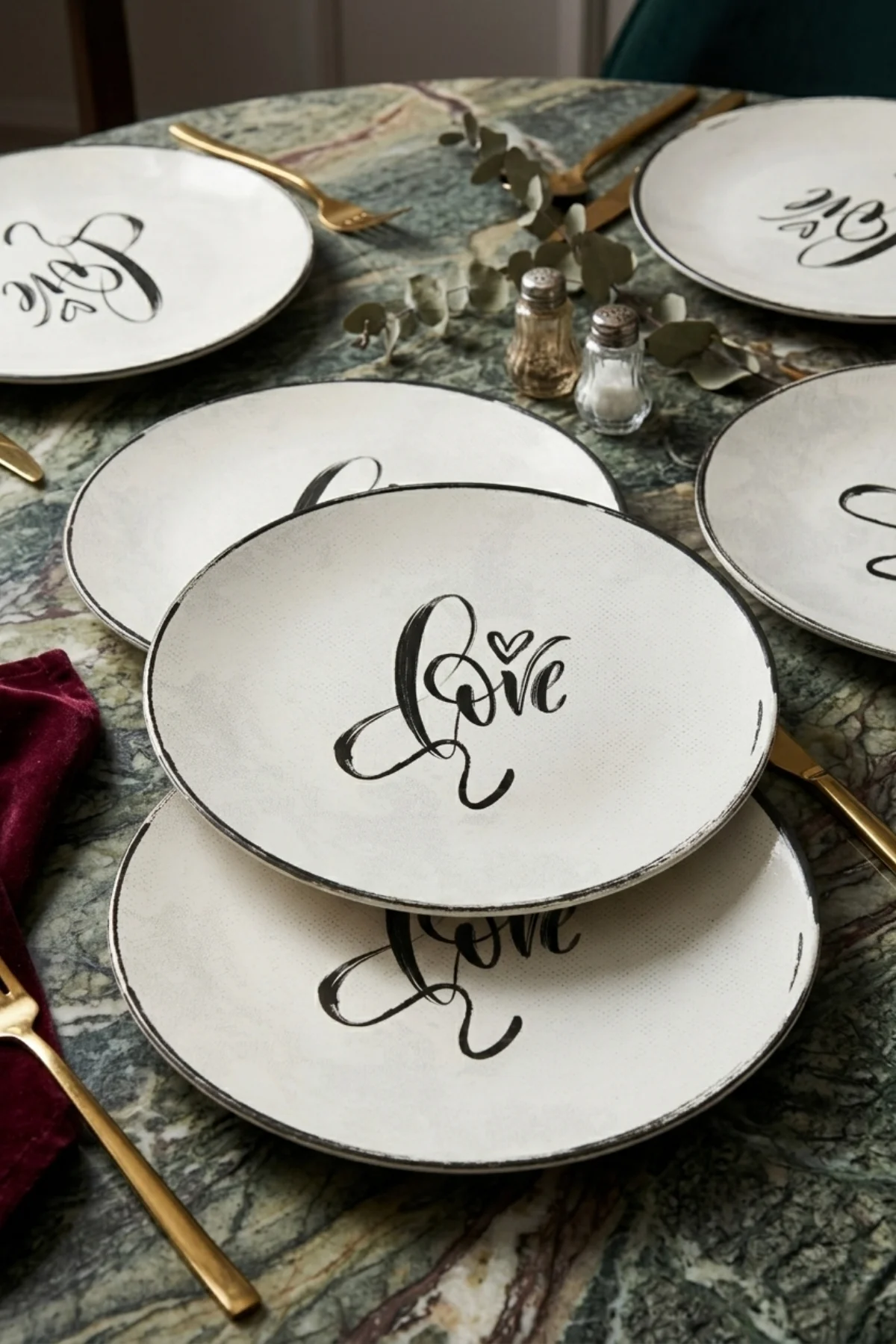 Love Servis Tabağı 25 Cm 6 Adet