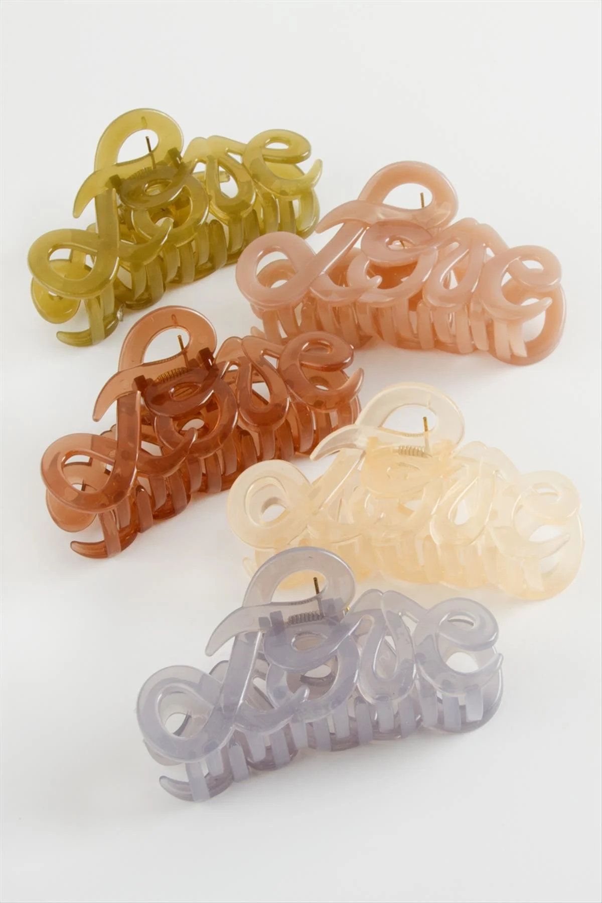 Love Yazılı Renkli Mandal Toka 8 cm