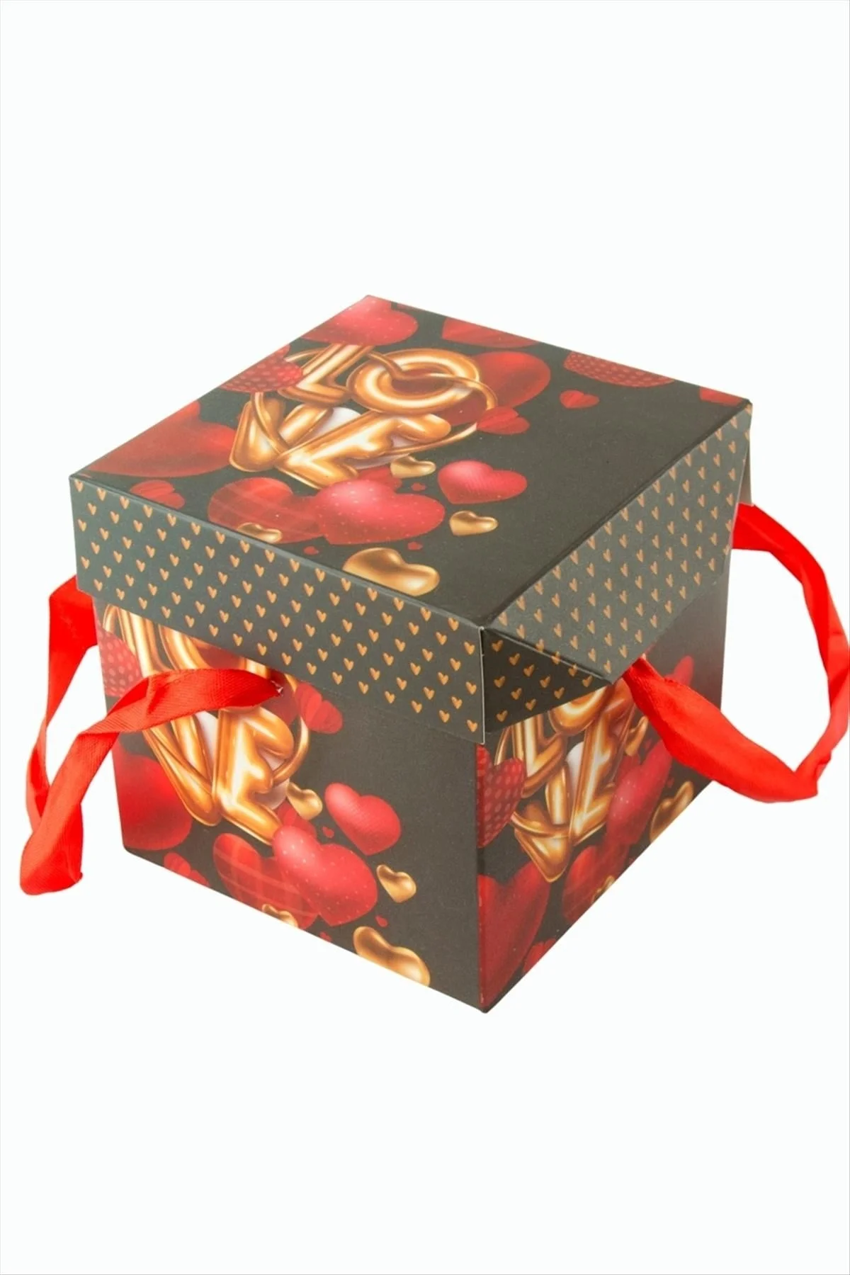 Love Yazılı Simli Kare Hediyelik Kutu 22 cm Love Yazılı Simli Kare Hediyelik Kutu 22 cm