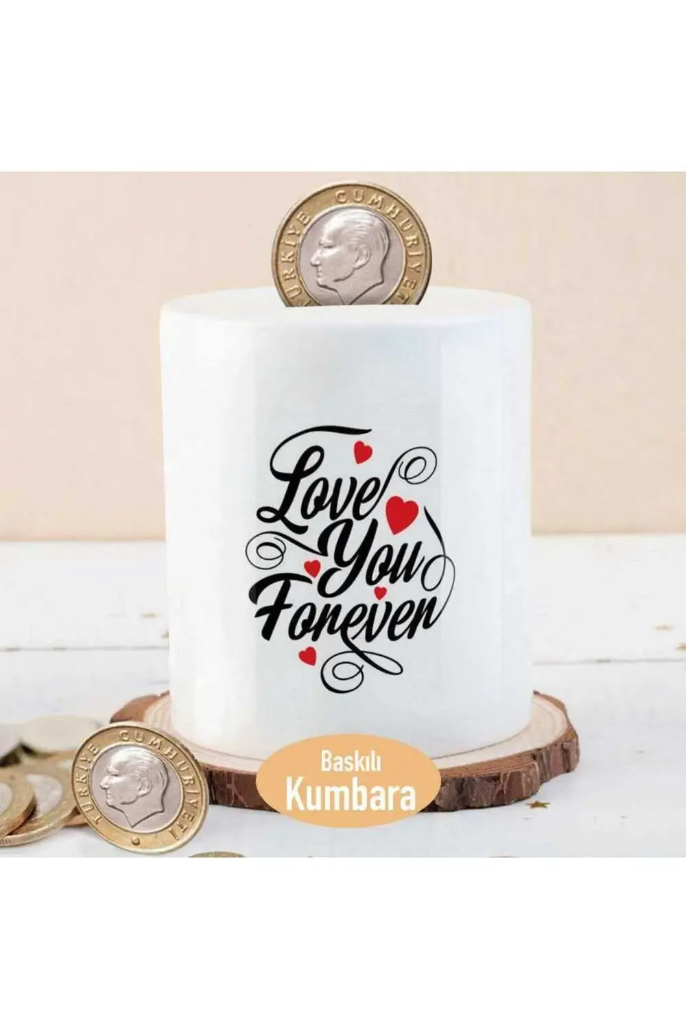 Love You Forever Yazılı Para Birikim Kumbarası-1142-1675
