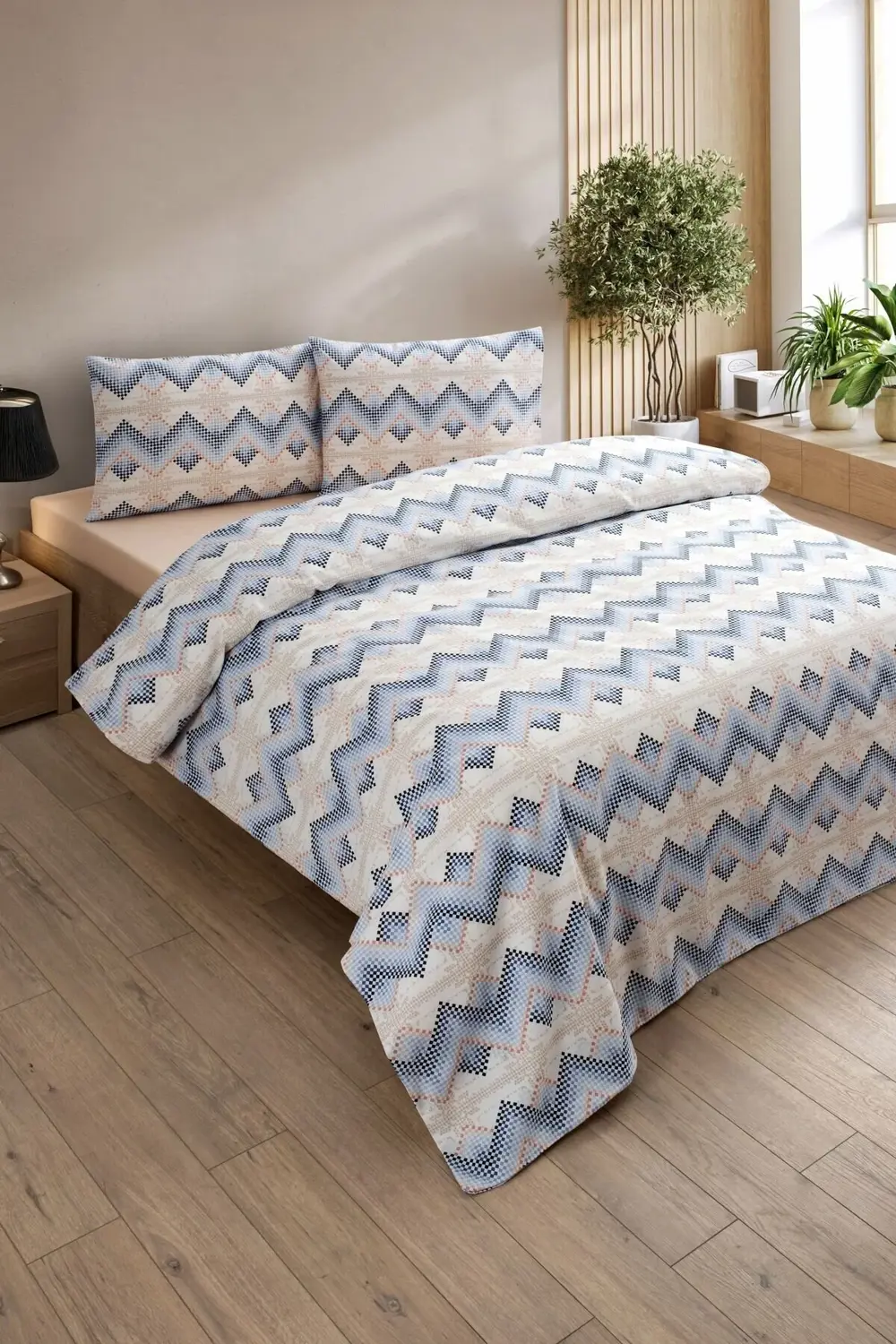 Lovely Desenli Tek Kişilik Nevresim Takımı - Lastikli Çarşaflı Te