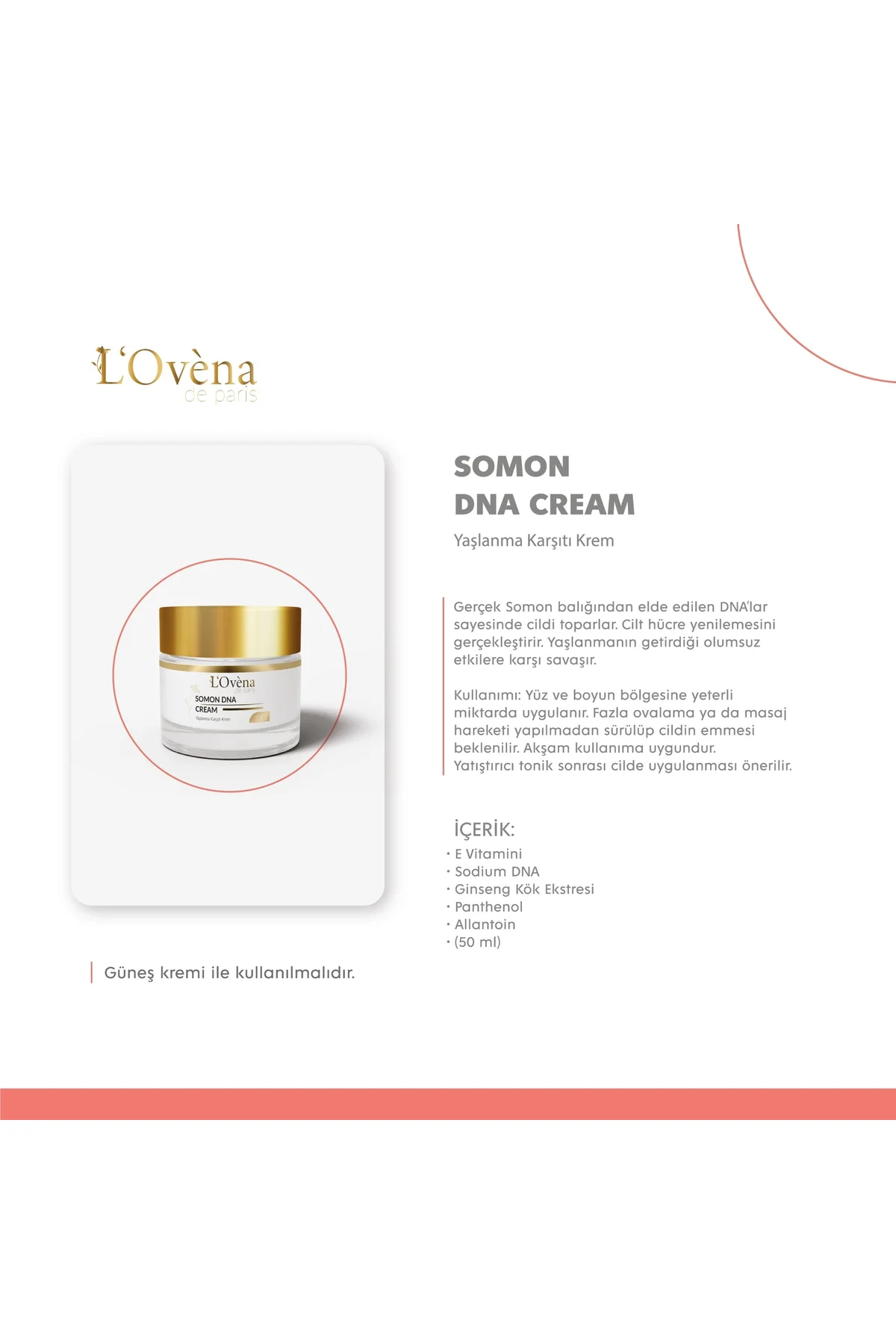 LOVENA DE PARİS - SOMON DNA CREAM - 50 ML
