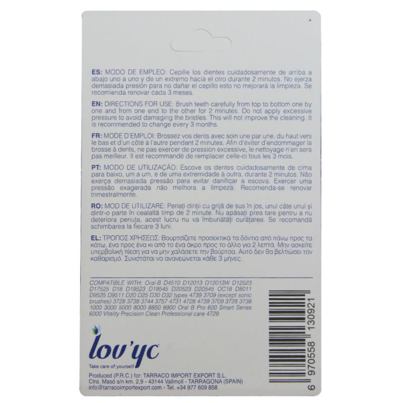 Lov'yc  Action Clean Orta 4Lü Elektrikli Diş Firçasi Yedeği