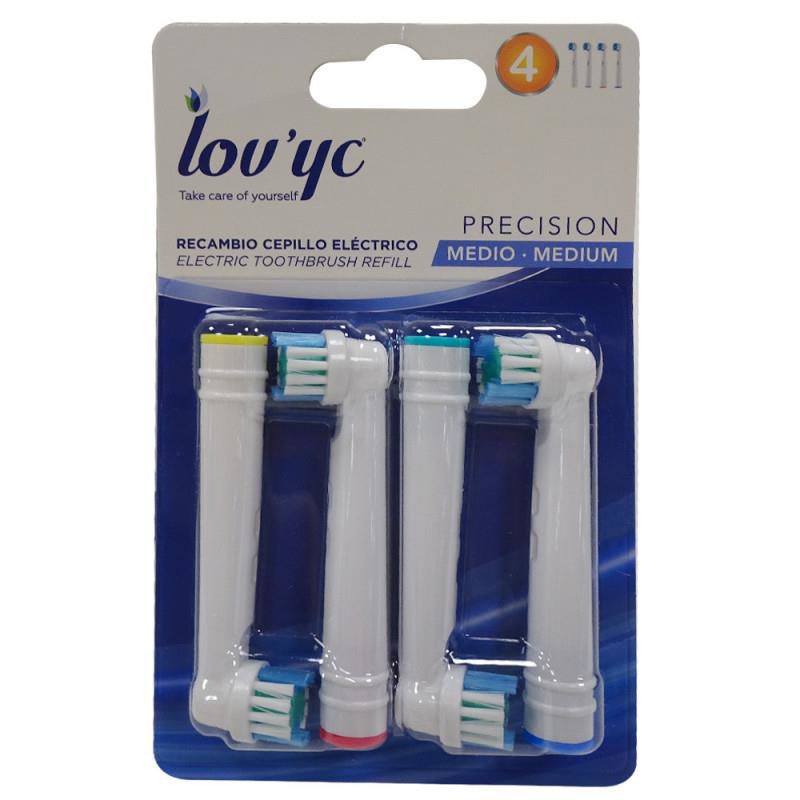 Lov'yc  Precision Orta 4Lü Elektrikli Diş Firçasi Yedek Başlik