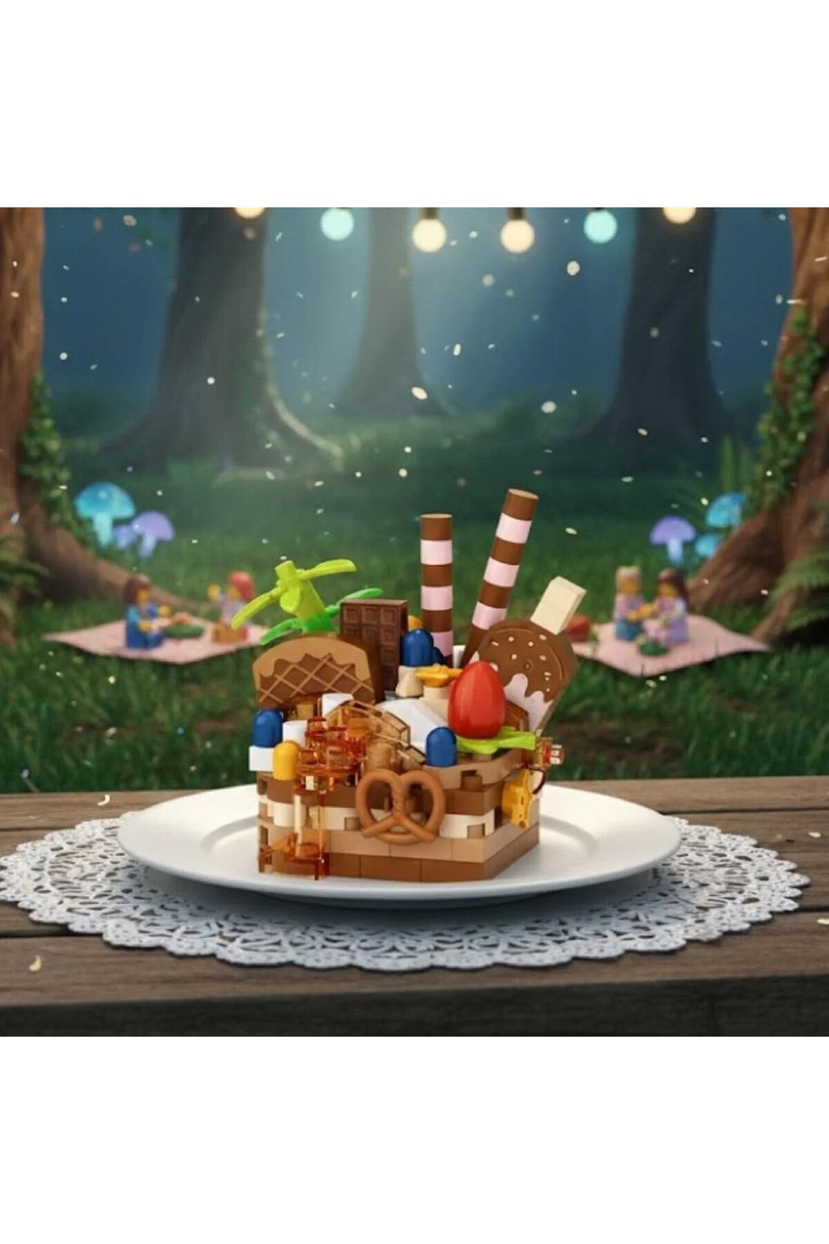 Loz Çikolatalı Pasta 160 Parça Block Oyuncak-Mini Poşet Lz-8642