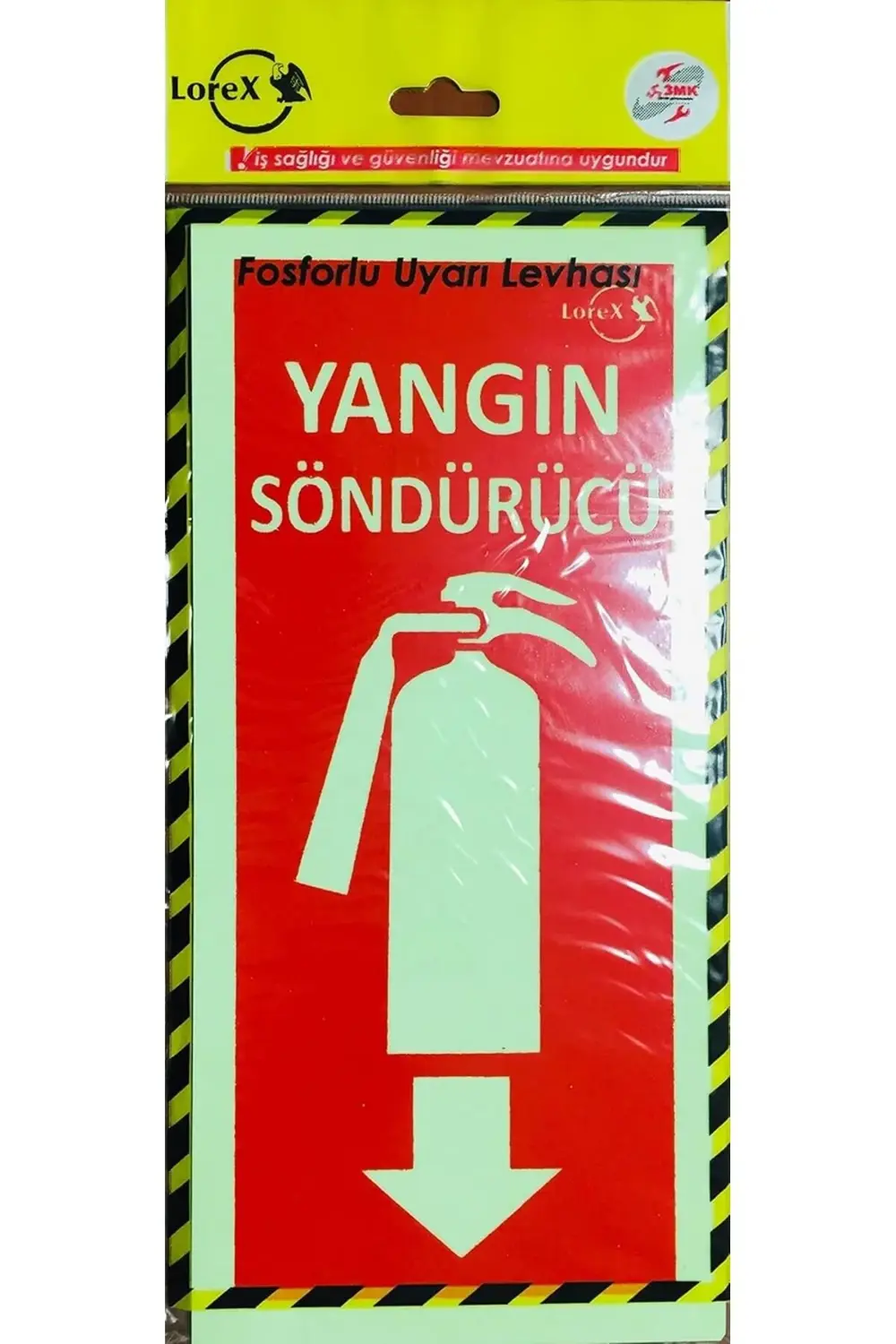 LR-FS Söndürme Tüpü Yazılı Fosforlu İkaz Levhası, Fotolümen Levha