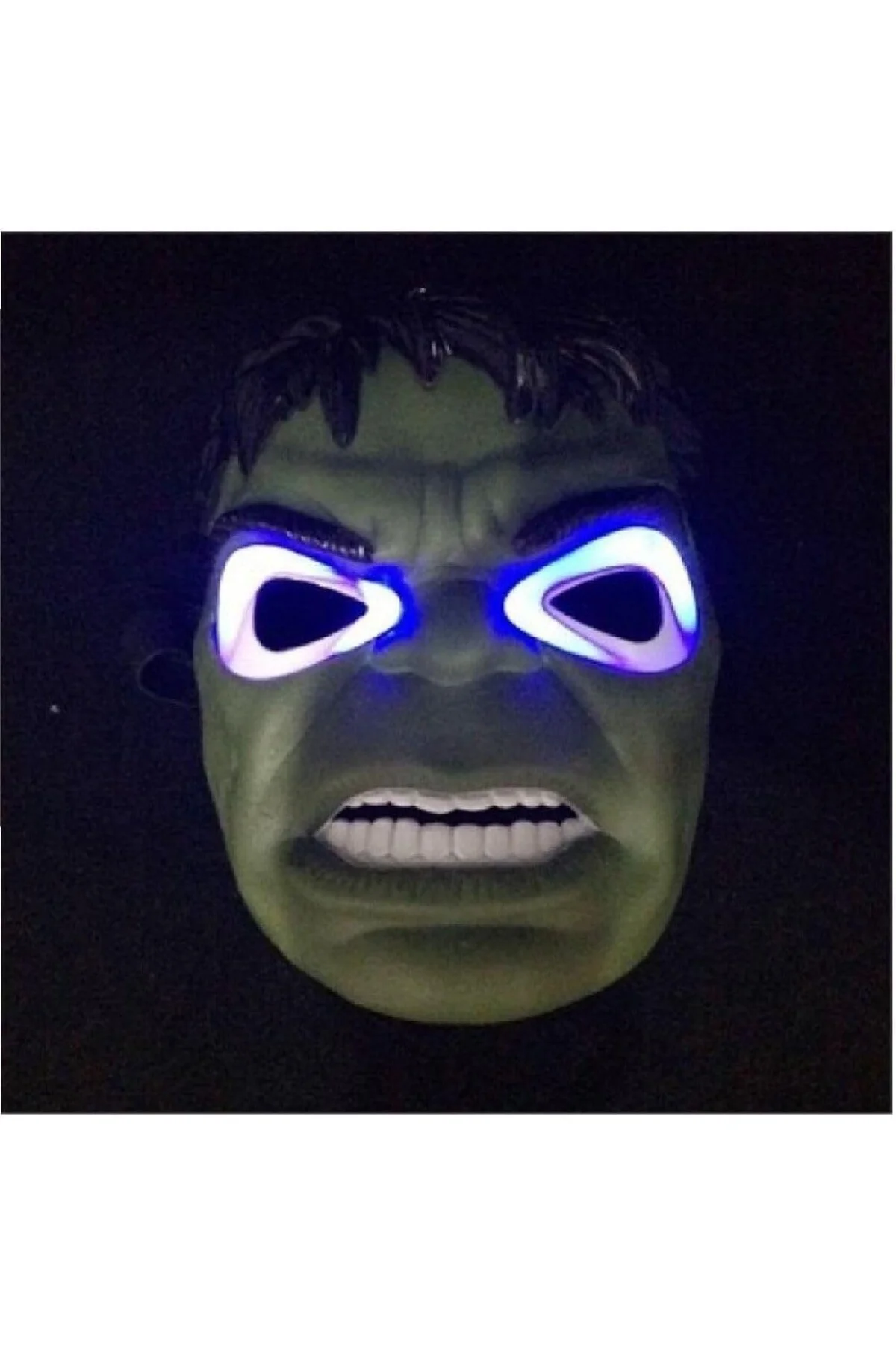 Lrs Store Avangers Pilli Işıklı Hulk Maskesi 4-12 Yaş Yüksek Kali