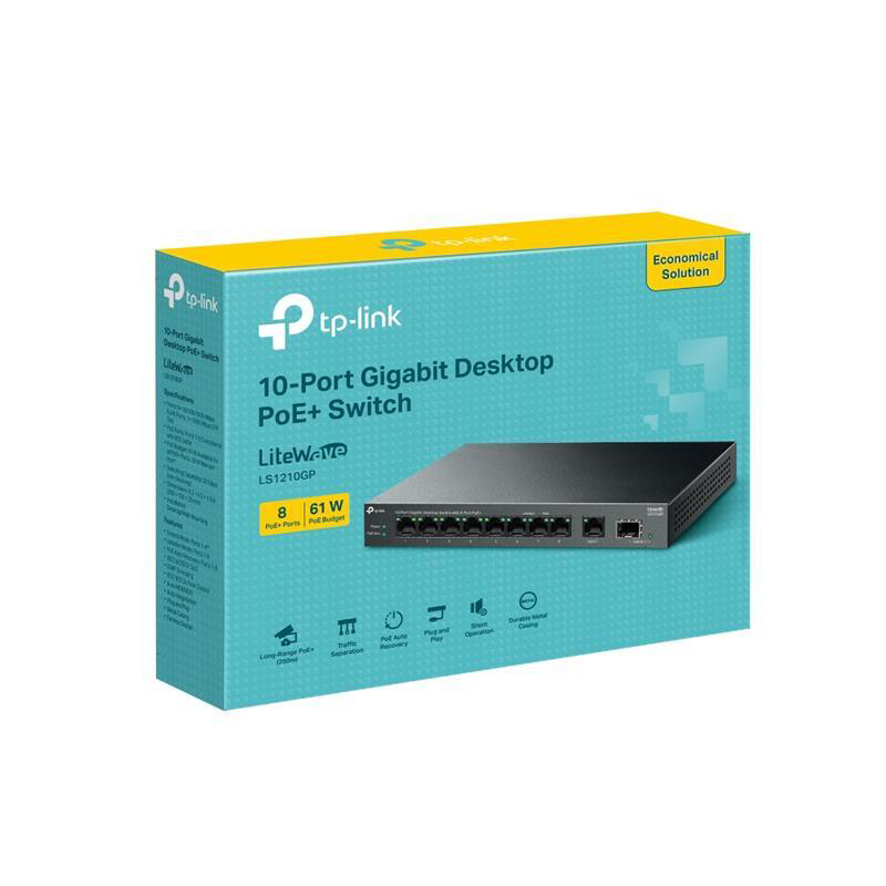 Tp-Link Ls1210gp 9Port 10/100/100 Poe Switch
