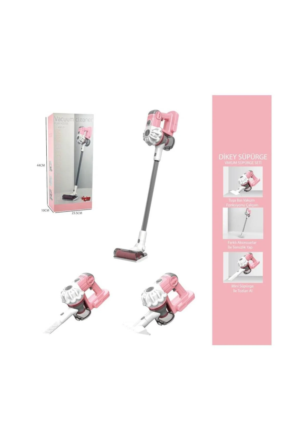 LS8807C -Dikey Elektrik Süpürgesi Pembe 3 in1 Kapalı Kutu