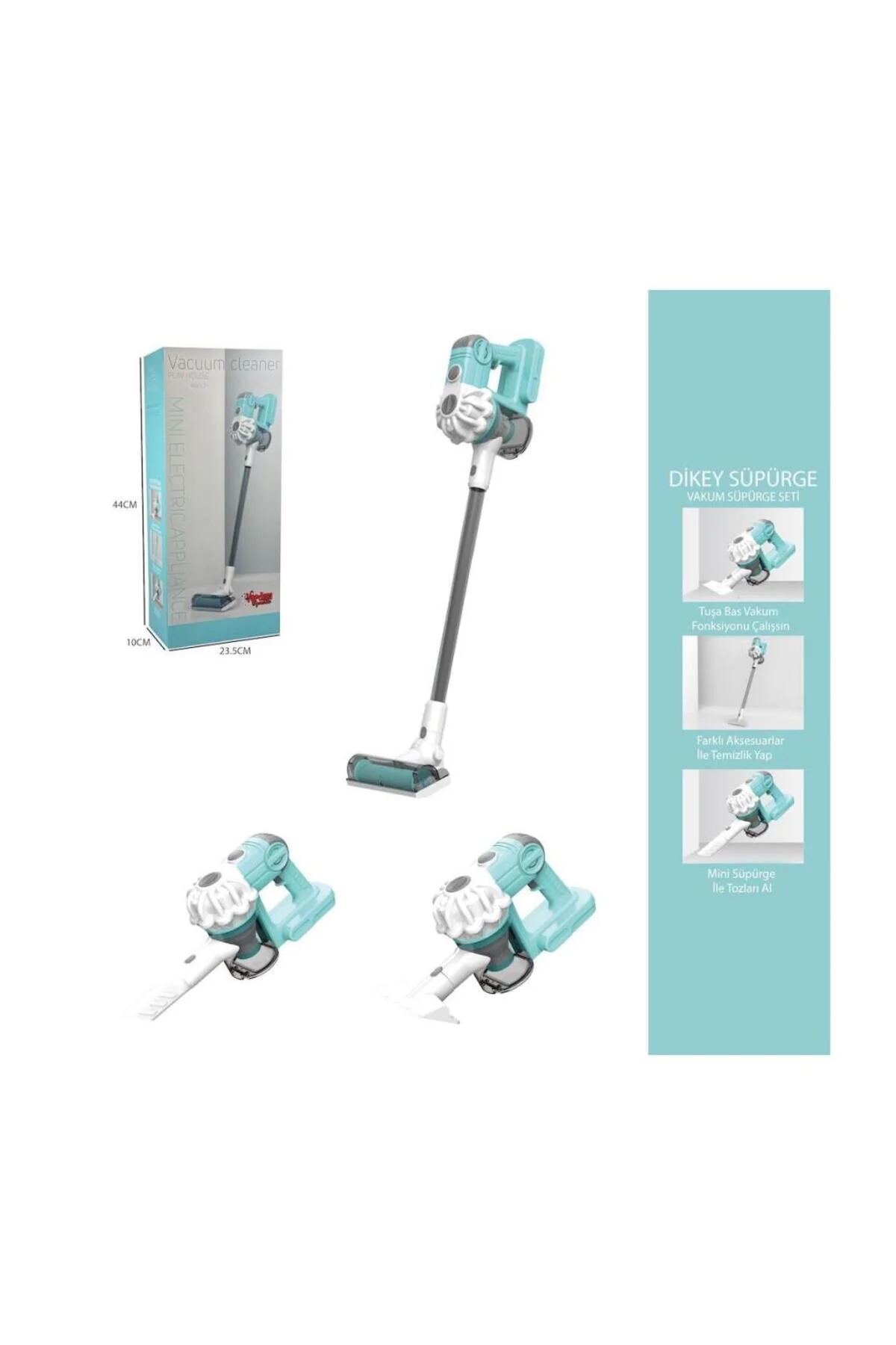 LS8807Q Dikey Elektrik Süpürgesi Kapalı Kutu Yeşil-Gri 3 in1
