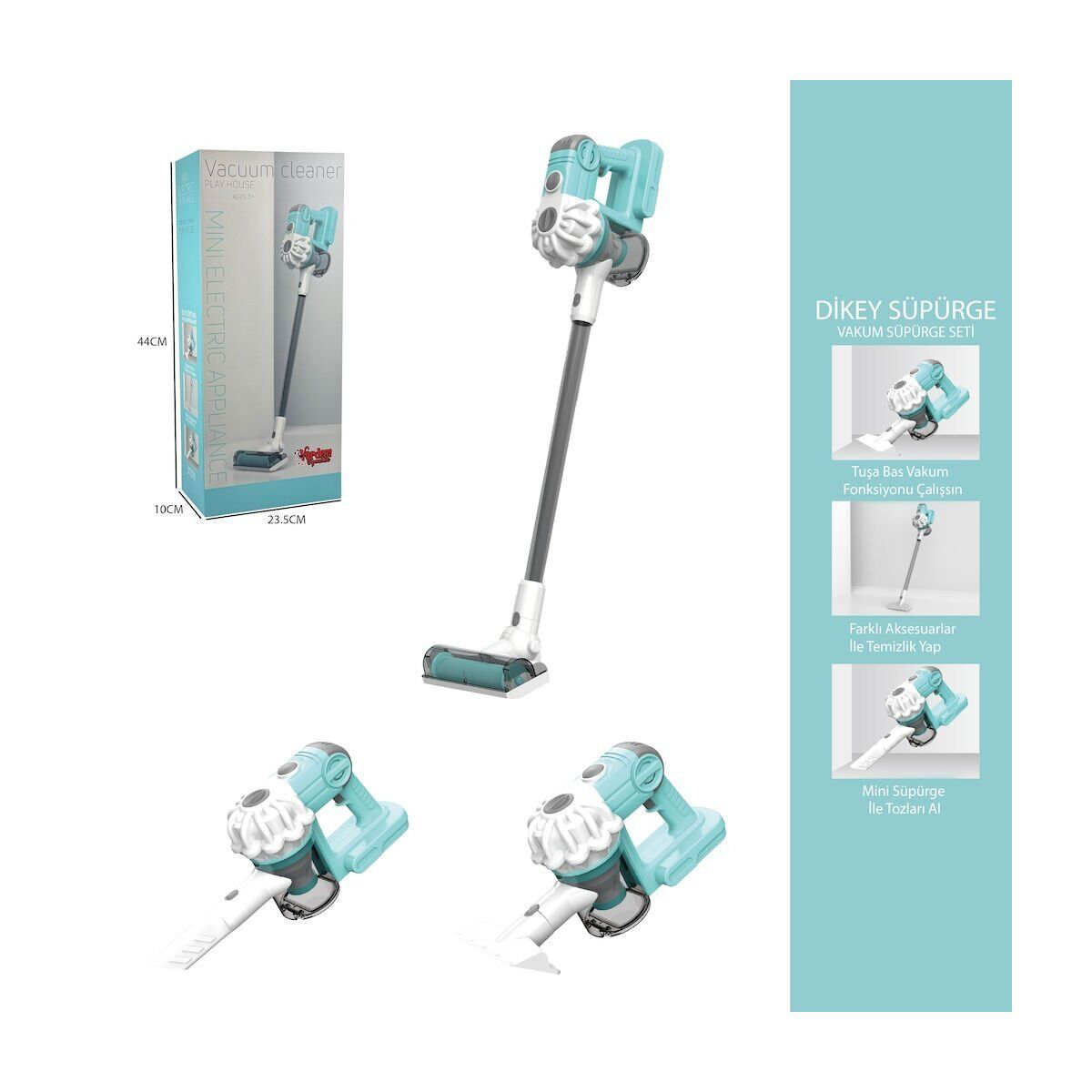 LS8807Q Vardem Dikey Elektrik Süpürgesi  Kapalı Kutu Yeşil-Gri  3