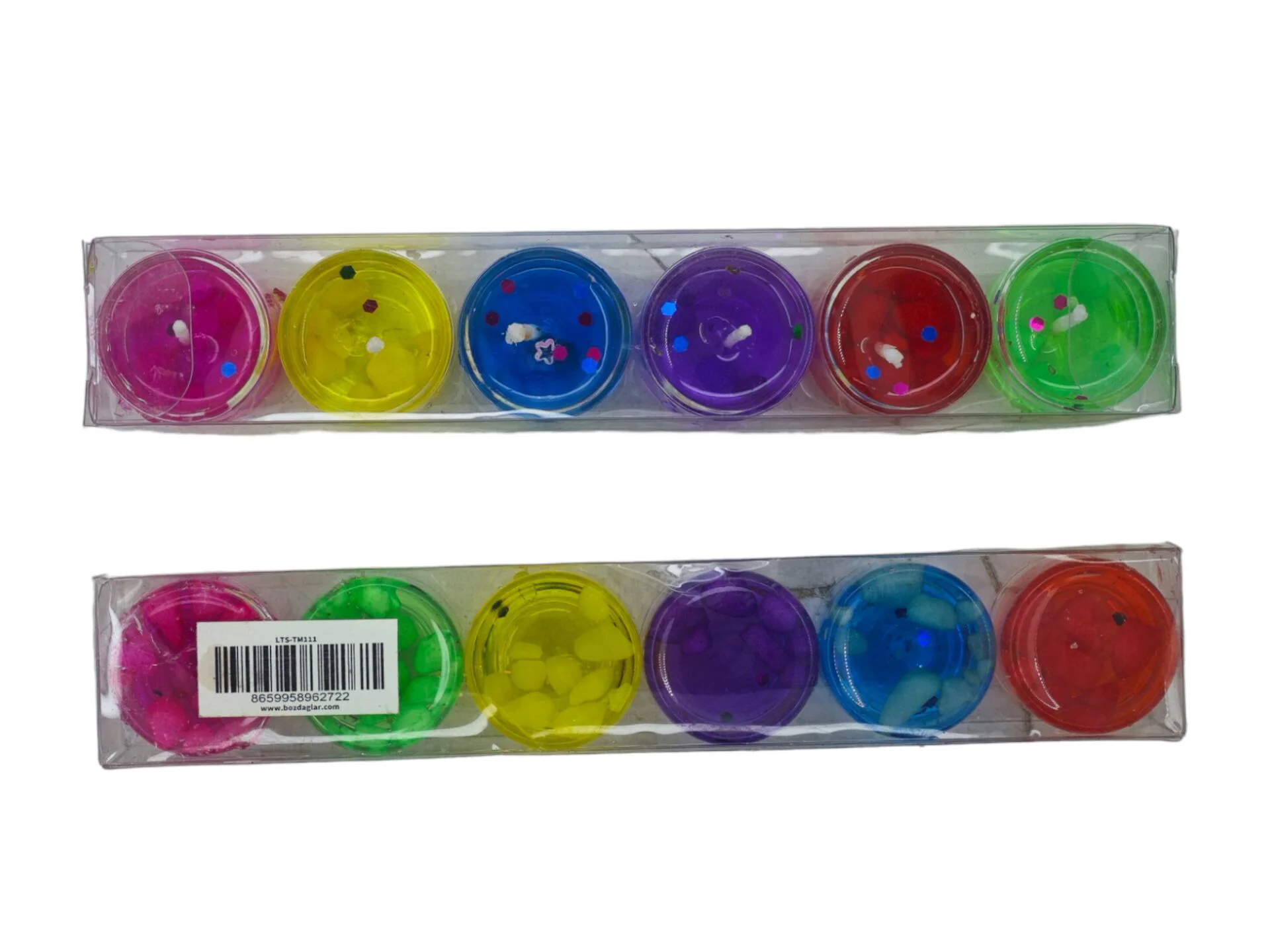 LTS-TM111   Lotus Tealight Renkli Jel Mum 6lı
