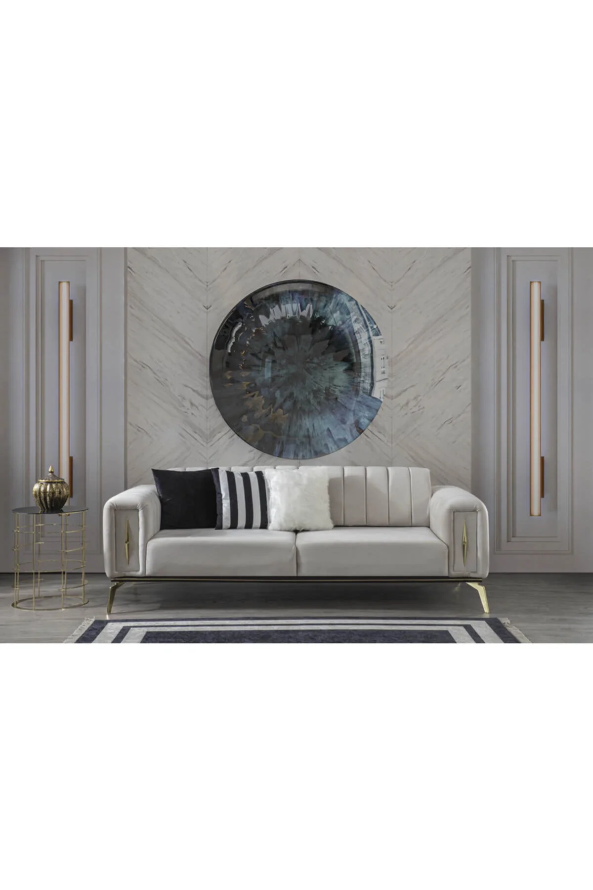 Lucetta-duru Koltuk Takımı (3) Metal Ayaklı