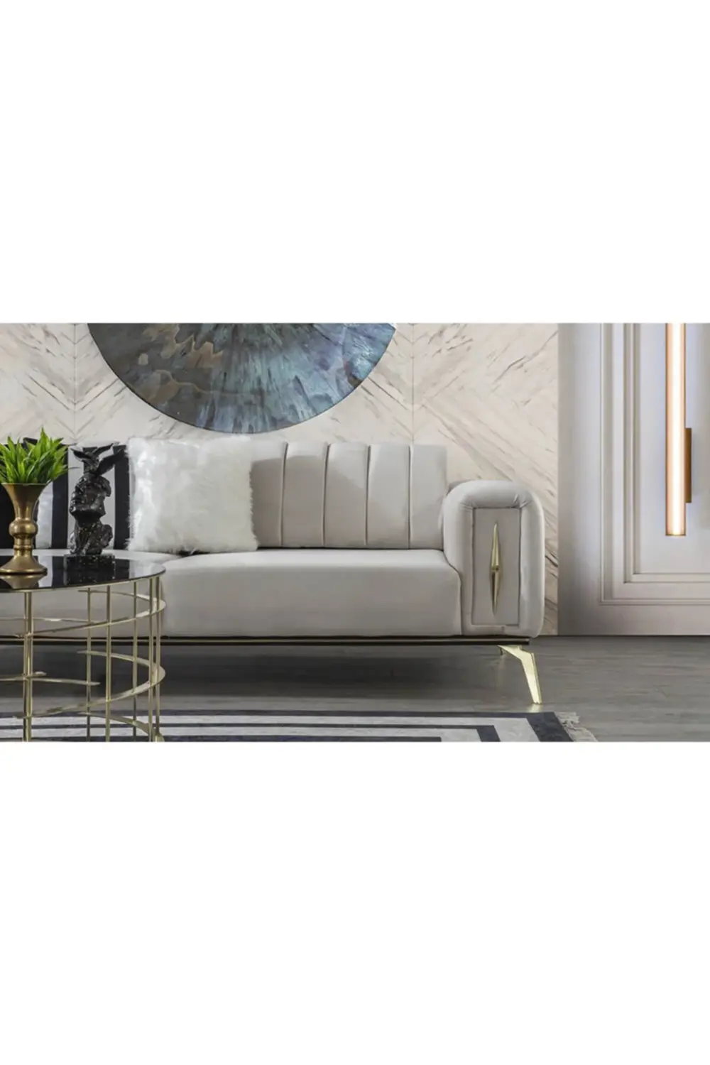 Lucetta-duru Koltuk Takımı (3) Metal Ayaklı