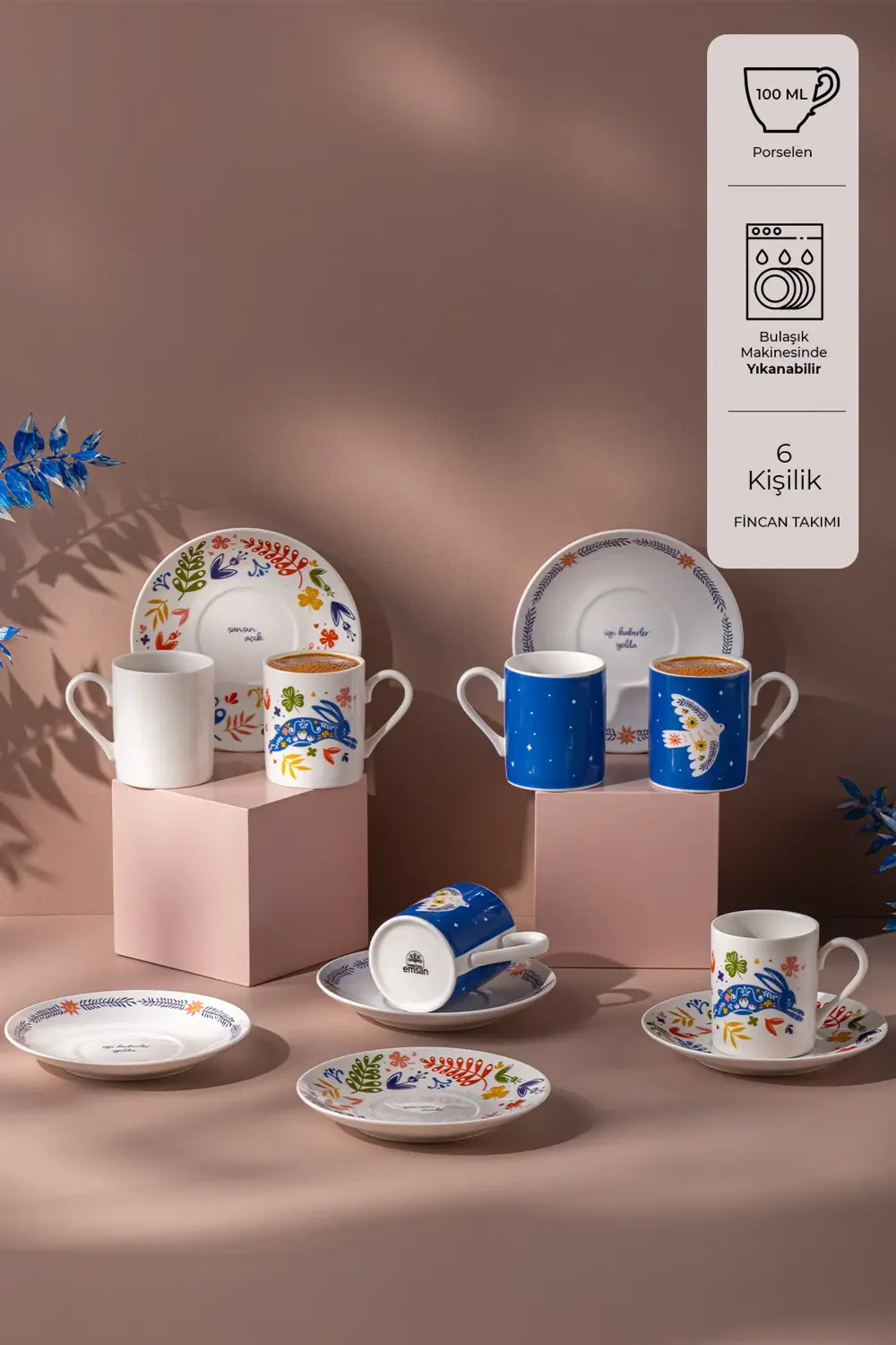 Lucky 6'lı Kahve Fincan Takımı 100 ml