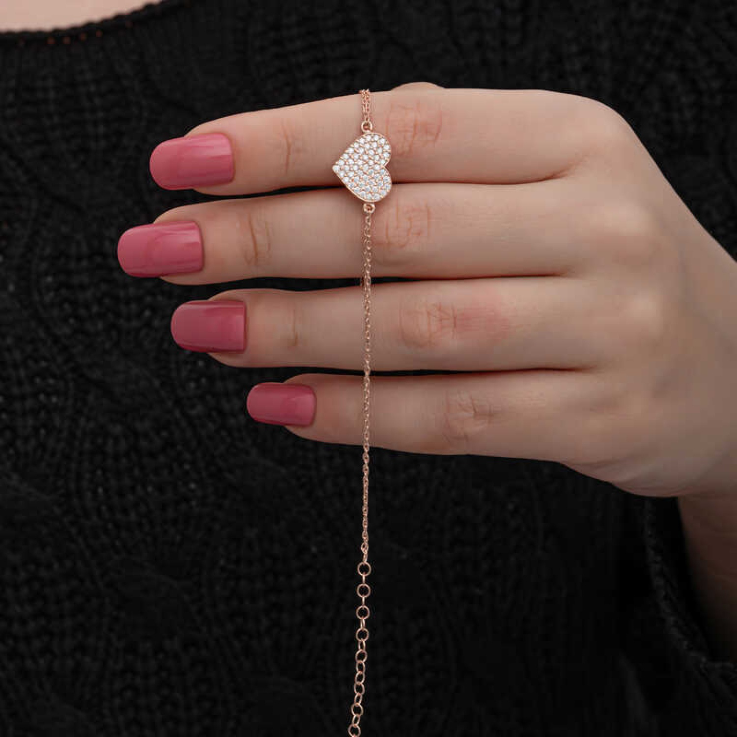 Lucky Life 925 Ayar Gumuss Rose Kalp Lucky Life Lucky Life Kadın 