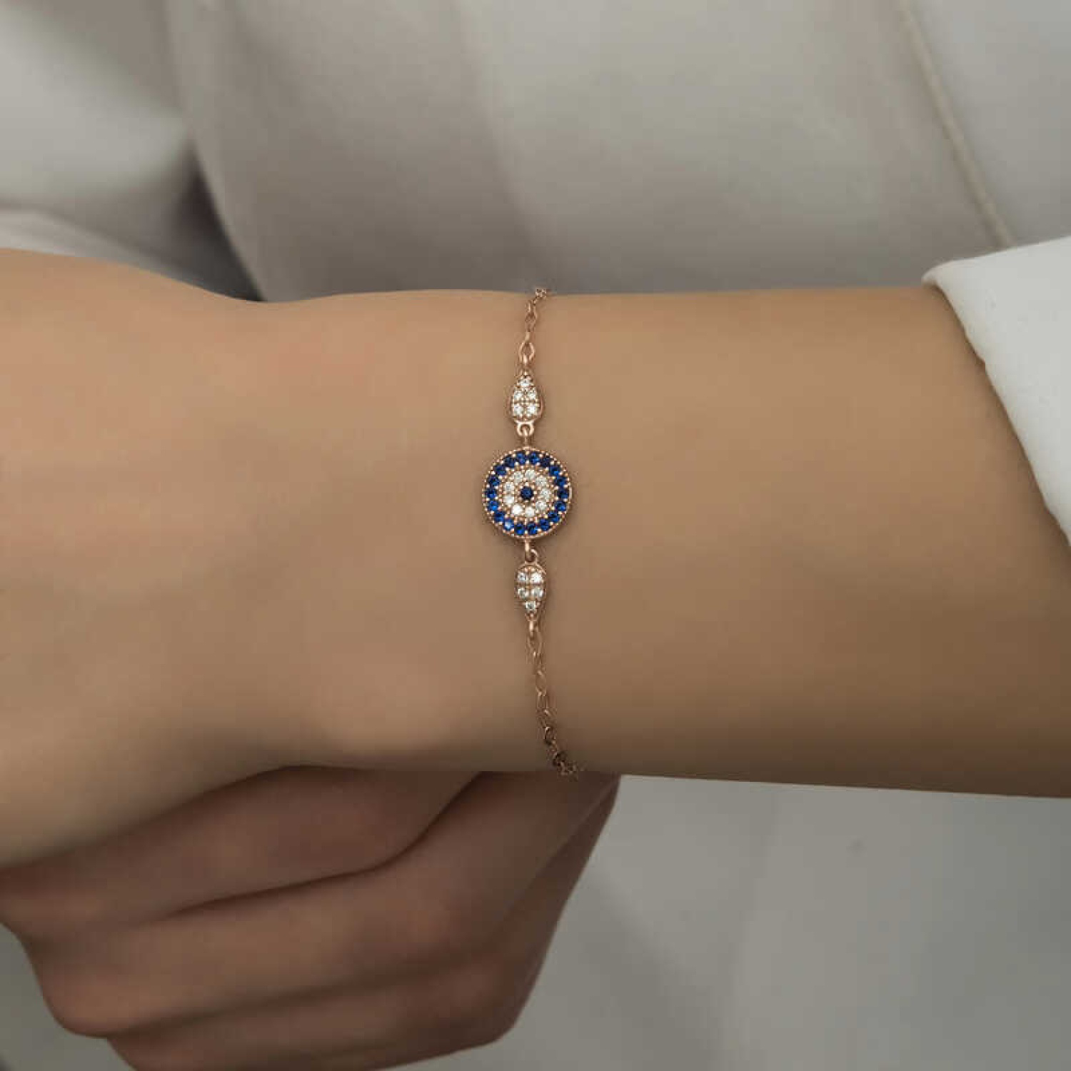 Lucky Life 925 Ayar Gumuss Rose Nazar Boncuklu Lucky Life Lucky L