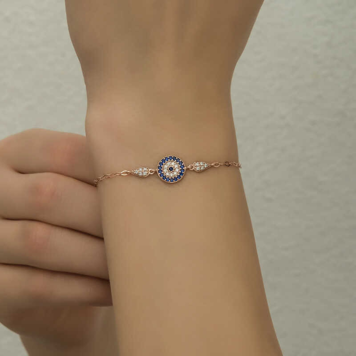 Lucky Life 925 Ayar Gumuss Rose Nazar Boncuklu Lucky Life Lucky L