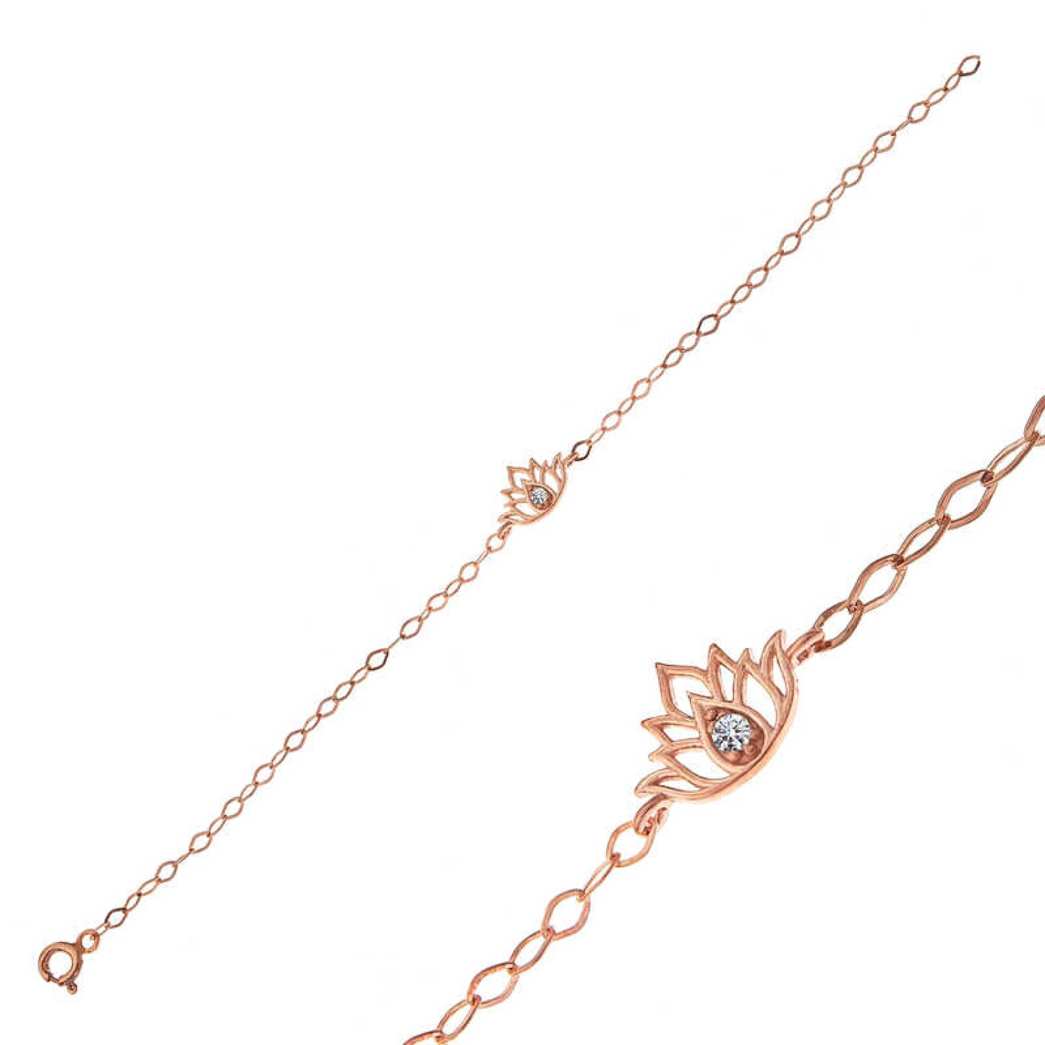 Lucky Life 925 Ayar Gumuss Rose Lotus Çiçeği Lucky Life Lucky Lif