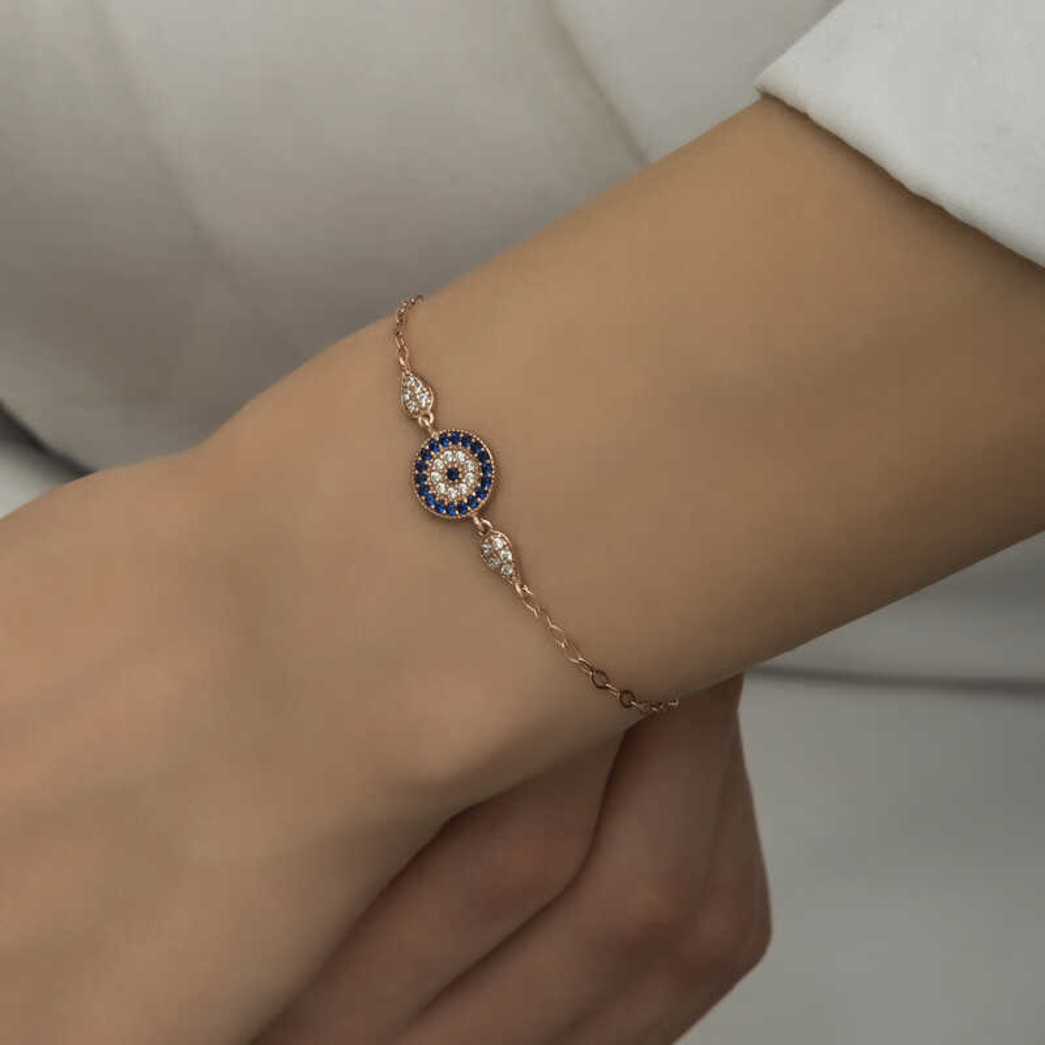 Lucky Life 925 Ayar Gumuss Rose Nazar Boncuklu Lucky Life Lucky L