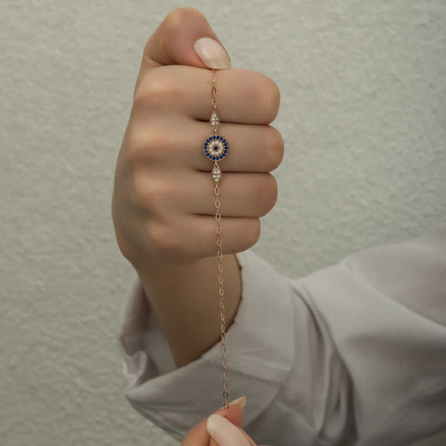 Lucky Life 925 Ayar Gumuss Rose Nazar Boncuklu Lucky Life Lucky L