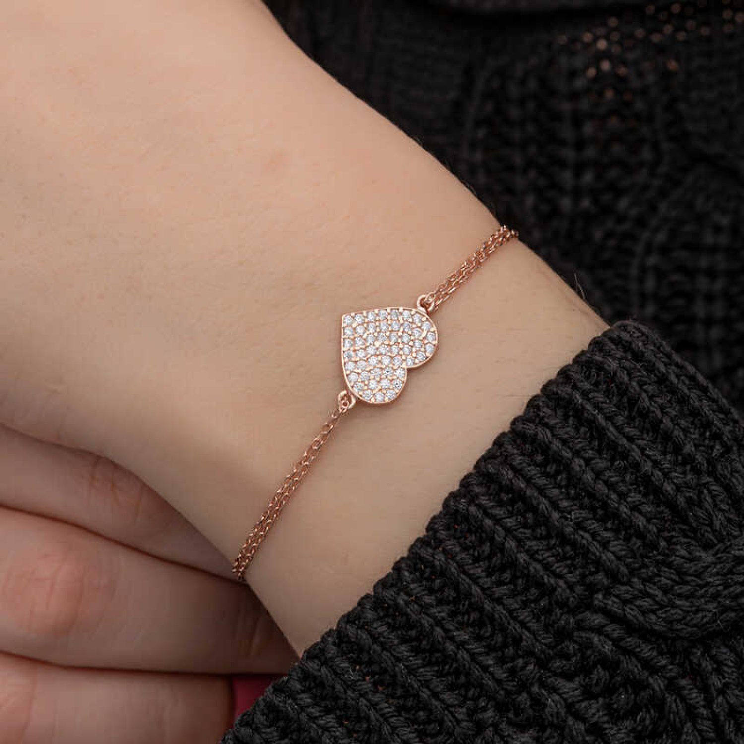 Lucky Life 925 Ayar Gumuss Rose Kalp Lucky Life Lucky Life Kadın 