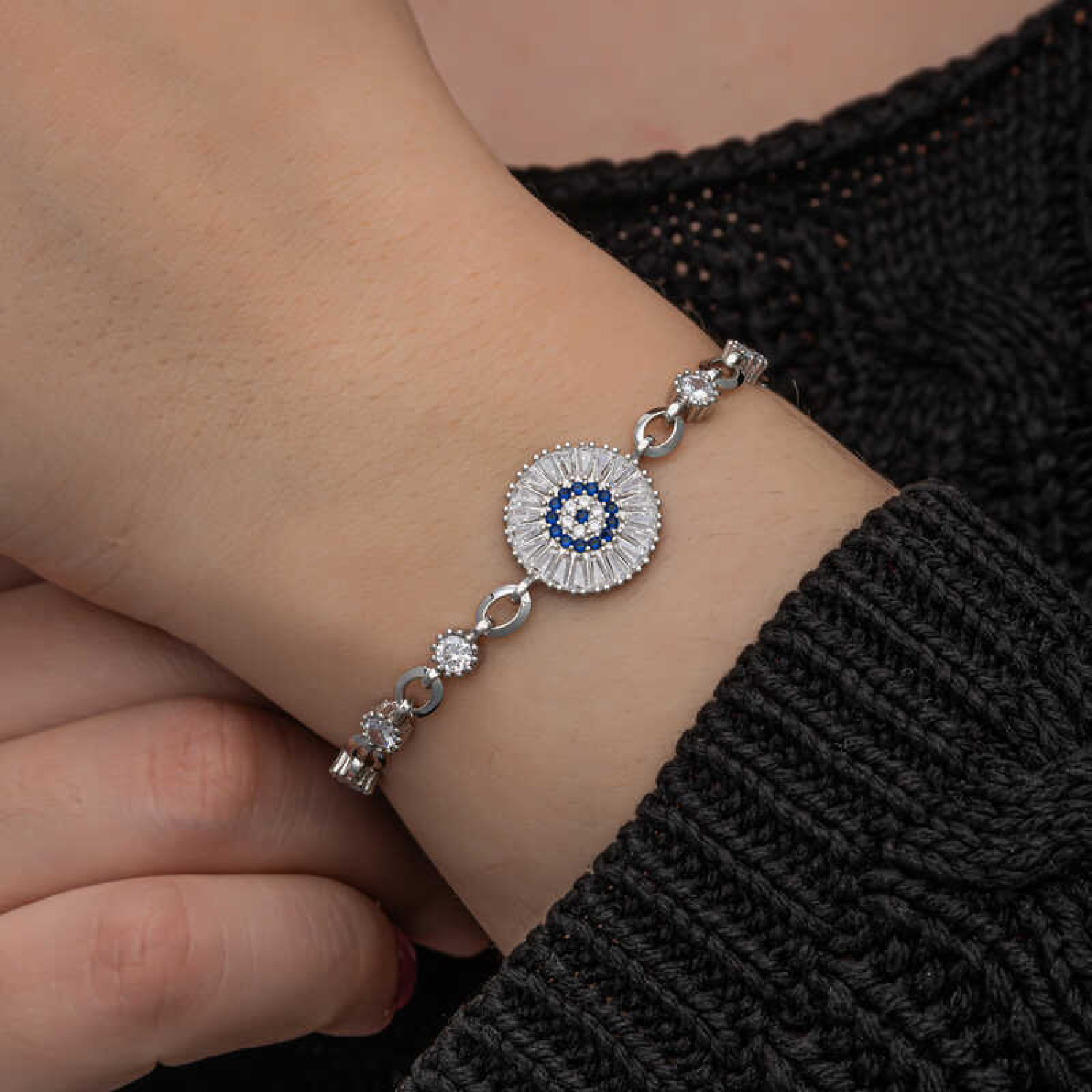 ​Lucky Life 925 Ayar Gumuss Baget Taşlı Nazar Lucky Life Lucky Li