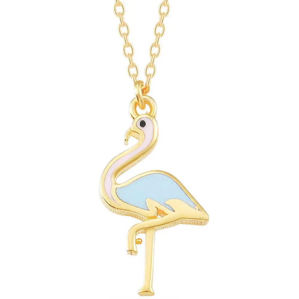Lucky Life 925 Ayar Gumuss Gold Flamingo Lucky Life Kadın Kolye