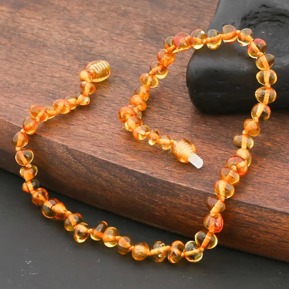 Lucky Life  Bebek Damla Kehribar Diş Kolye