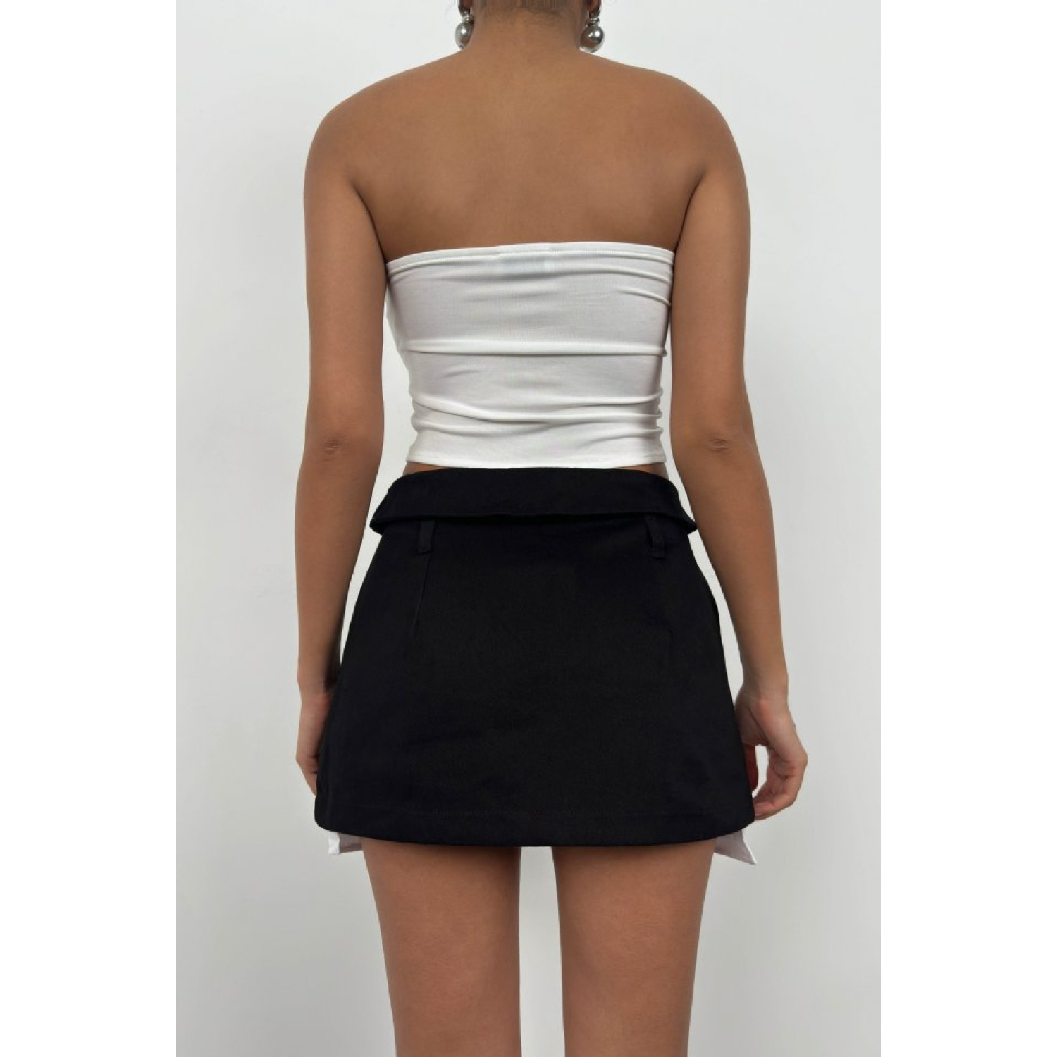 Lucky Life Bel Katlamalı Pileli Mini Etek